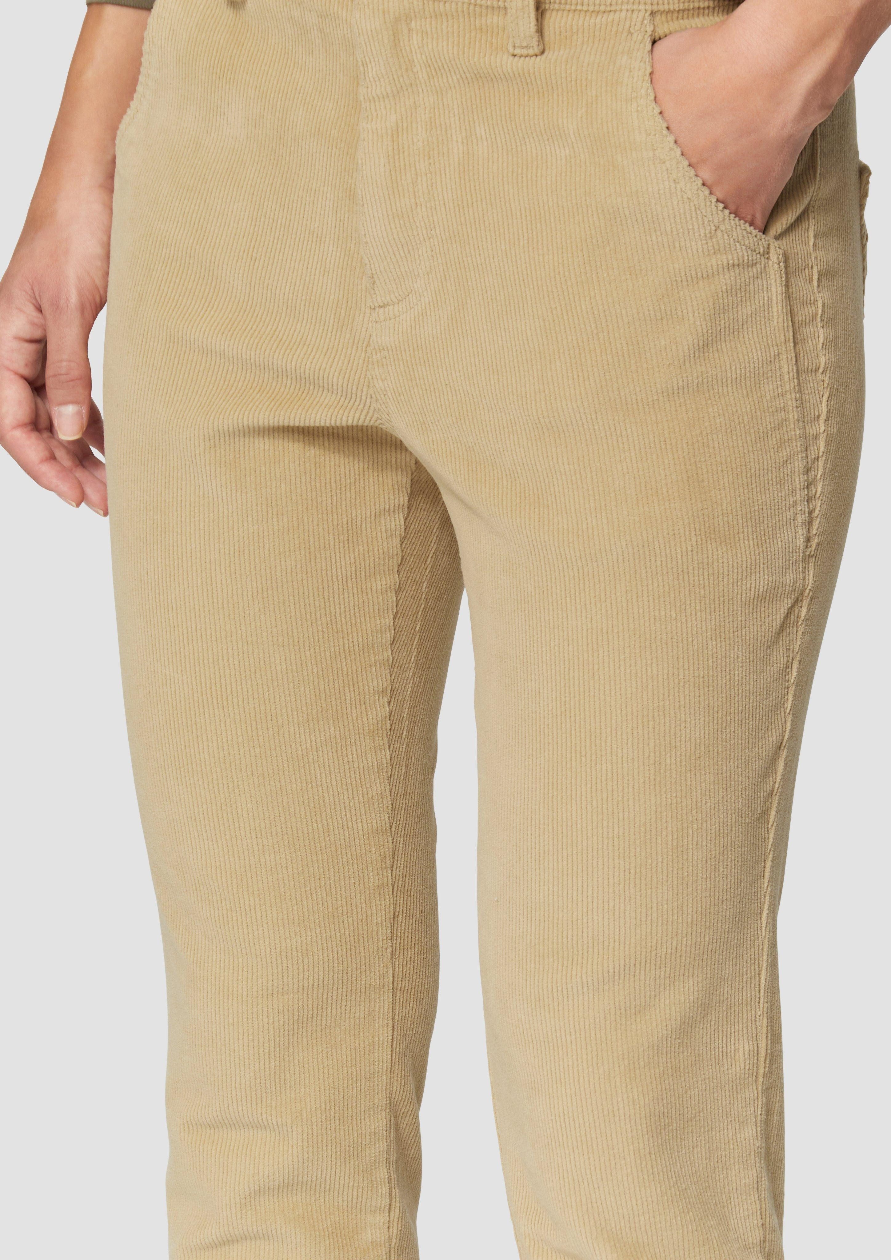 s.Oliver Stoffhose Schmal geschnittene Cordhose Label-Patch günstig online kaufen