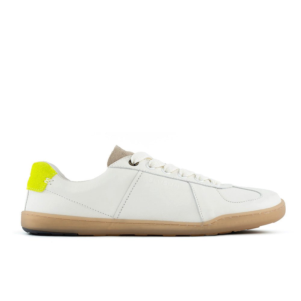 BLUSUN BLSN-200M white/yellow Barfußschuh (1 Paar, flexible Barfußsohle) Leder