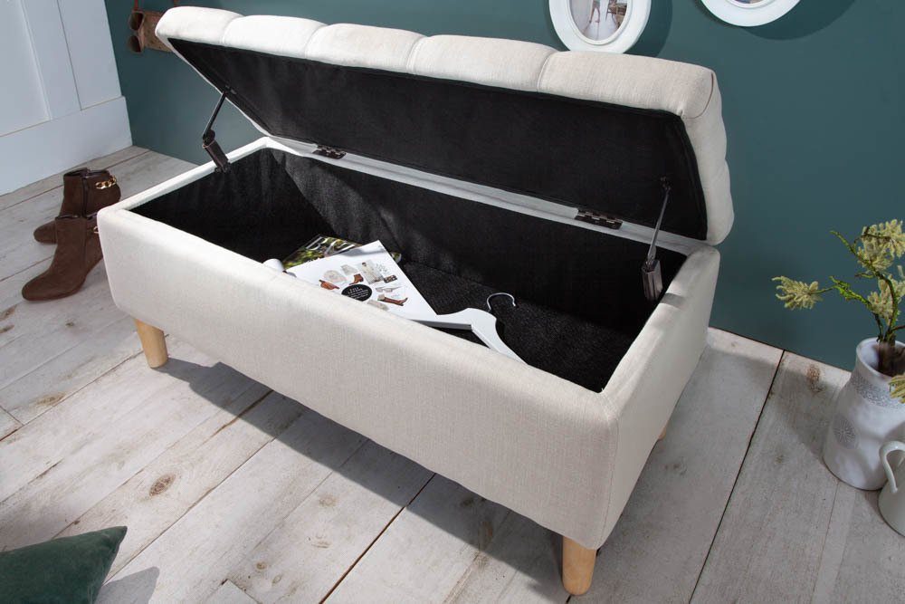 riess-ambiente Truhenbank CASTLE beige, mit Stauraum