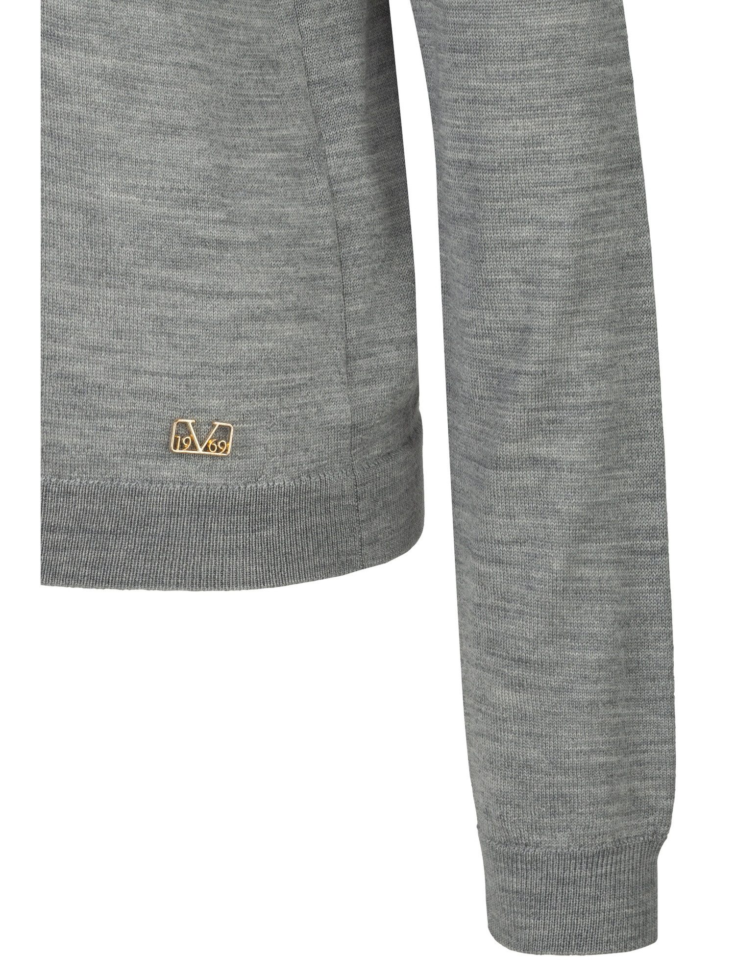 19V69 ITALIA Strickpullover Gina Damen Merinowolle, Oversize mit Rundhals