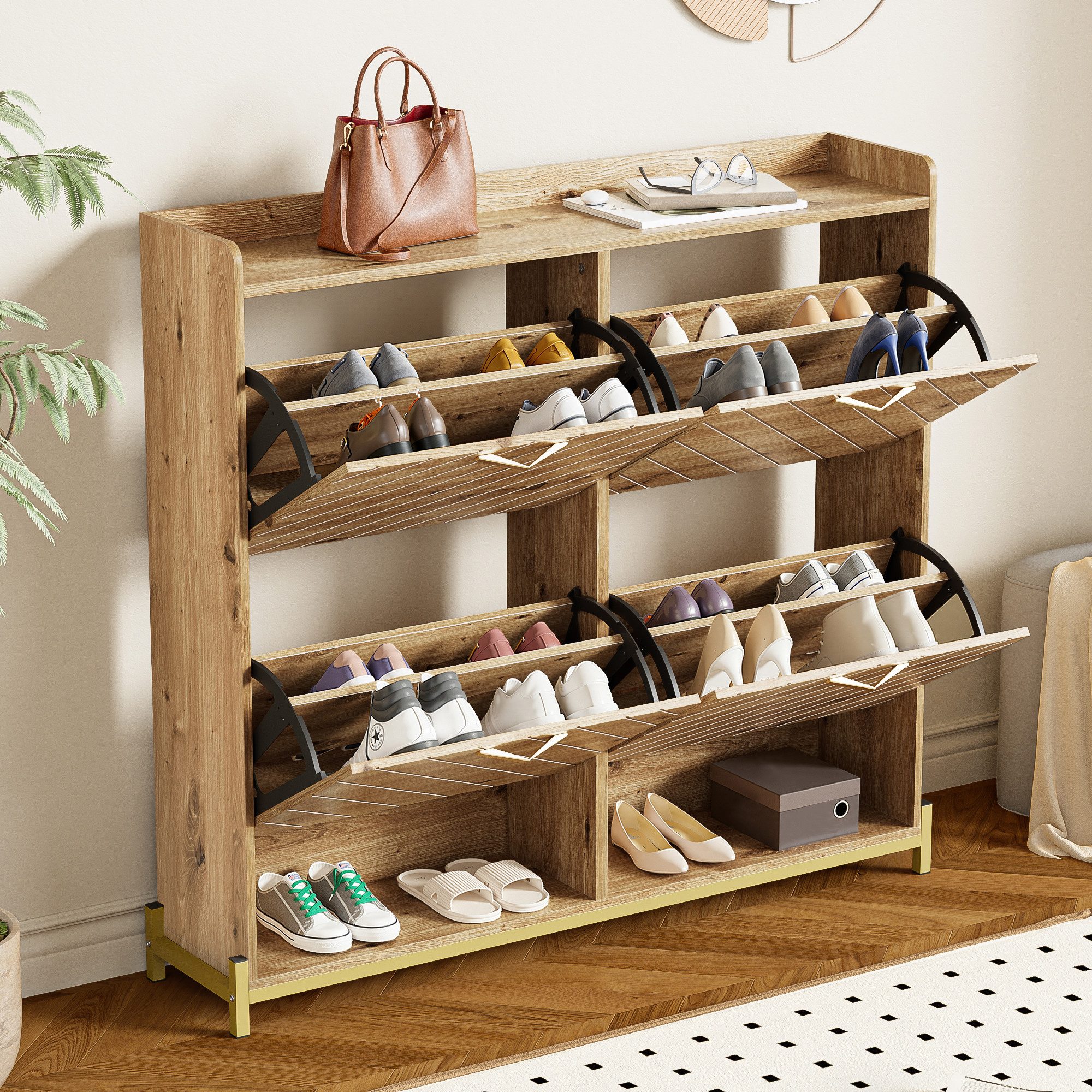 Refined Living Schuhschrank Schuhregal in Holzoptik, günstig online kaufen