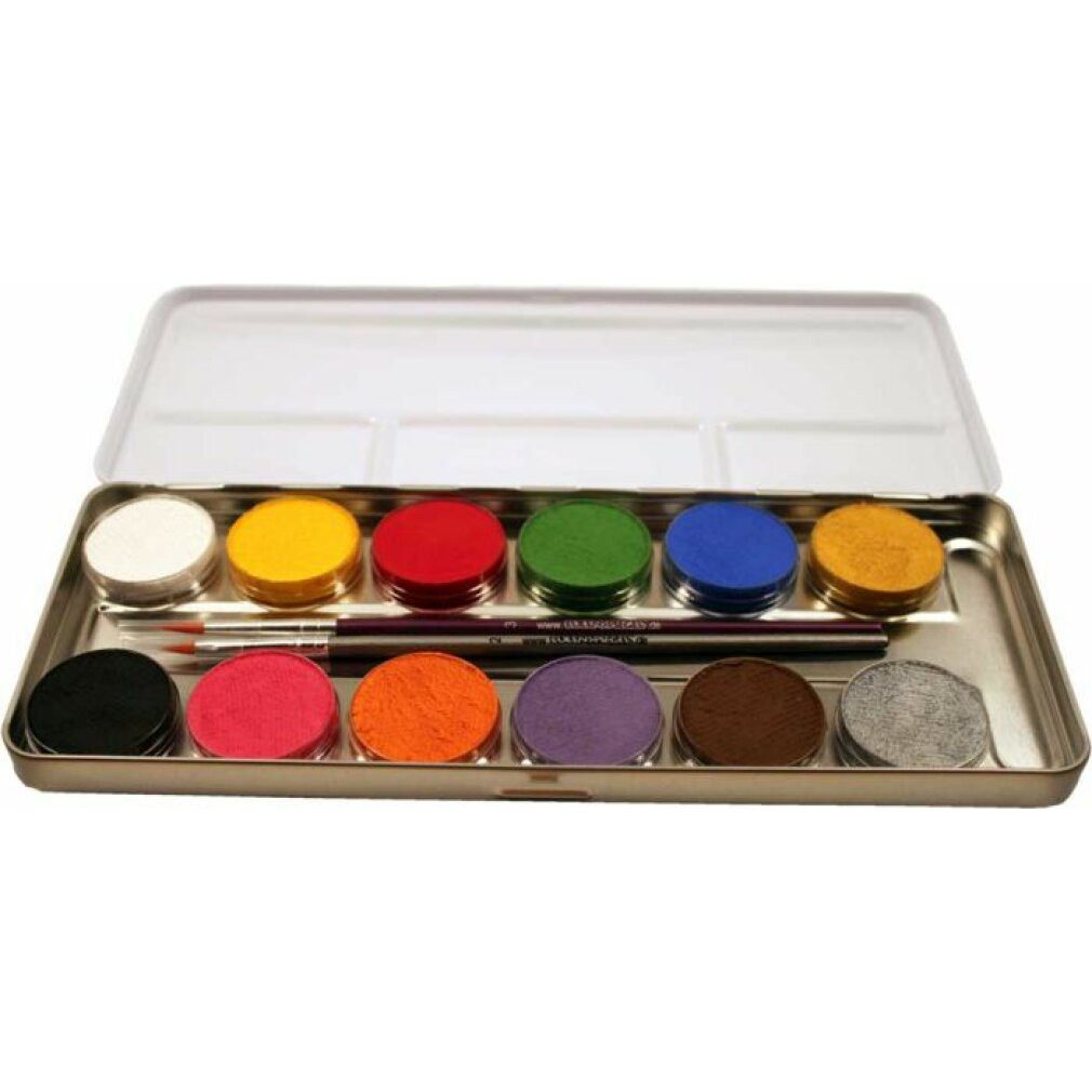 Eulenspiegel Kostüm-Perücke 212004 12 Farben Metall Palette