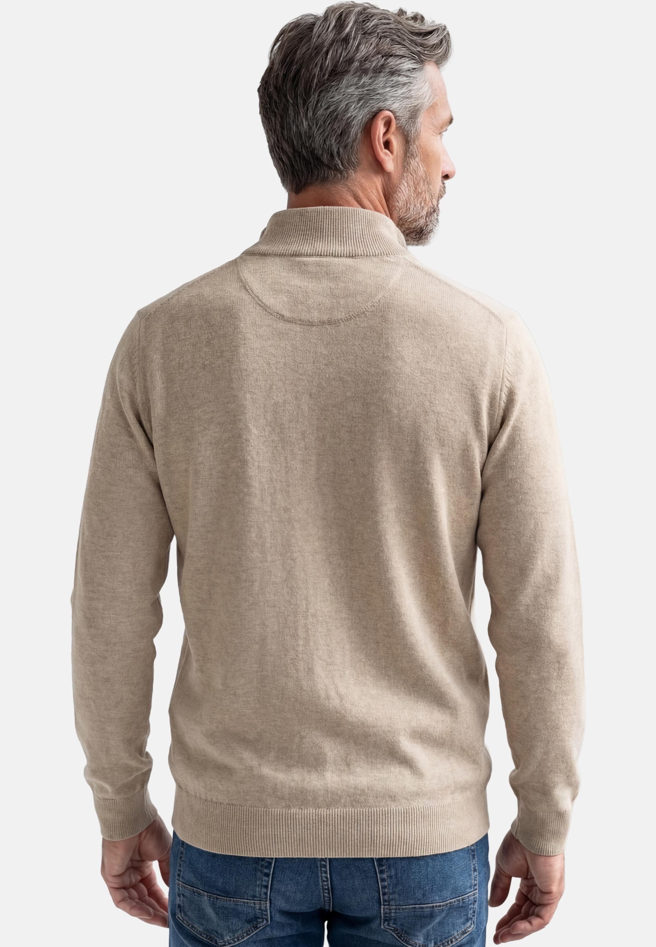 Redmond Strickpullover Basic (1-tlg) Troyer - Baumwolle - Atmungsaktiv
