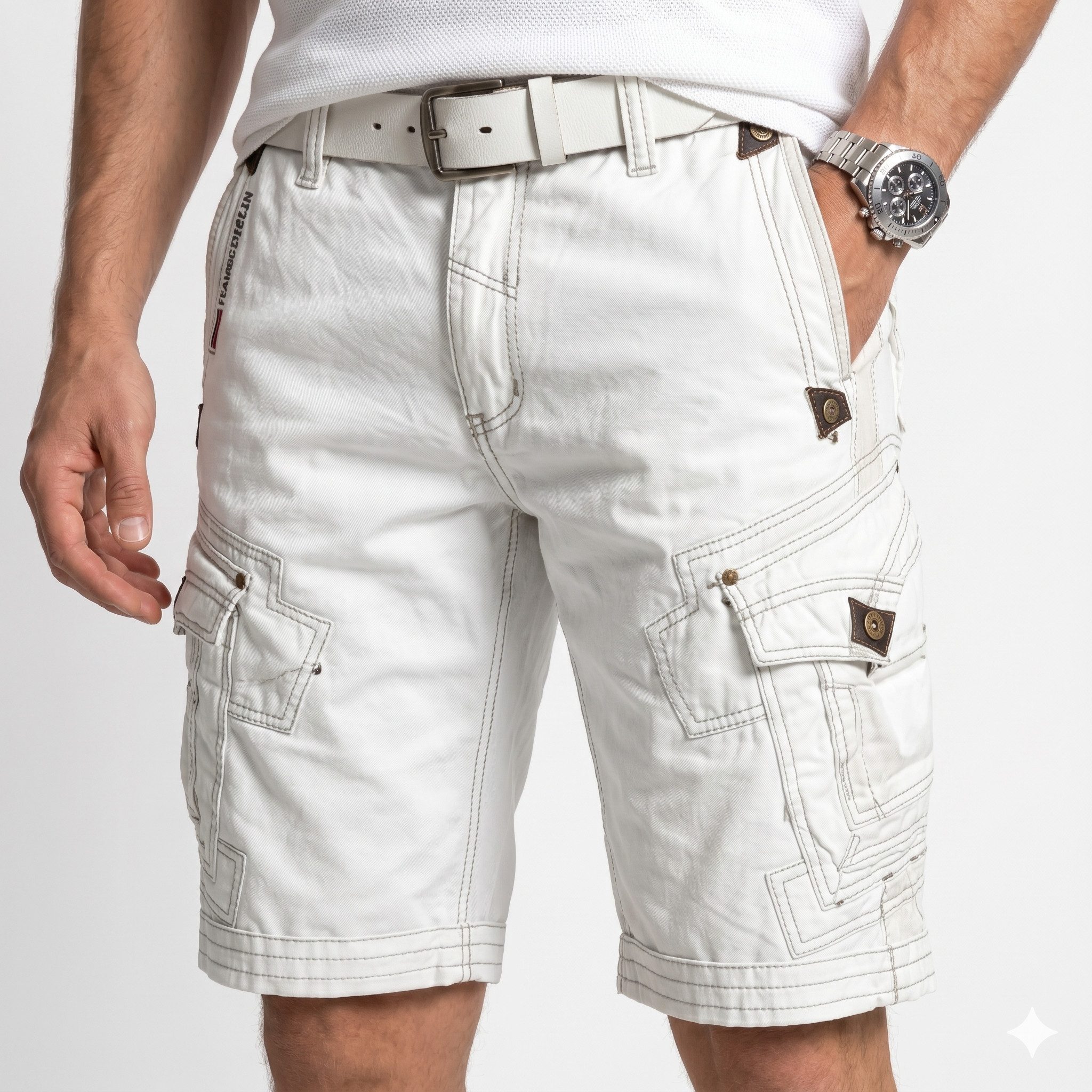 Geographical Norway Cargoshorts Herren kurze Hose aus Baumwolle, Sommer-Bermuda Größe S bis 5XL