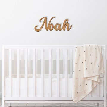 Namofactur Wanddekoobjekt Name Noah Holz Schild Buchstaben Namensschild I MDF Holz