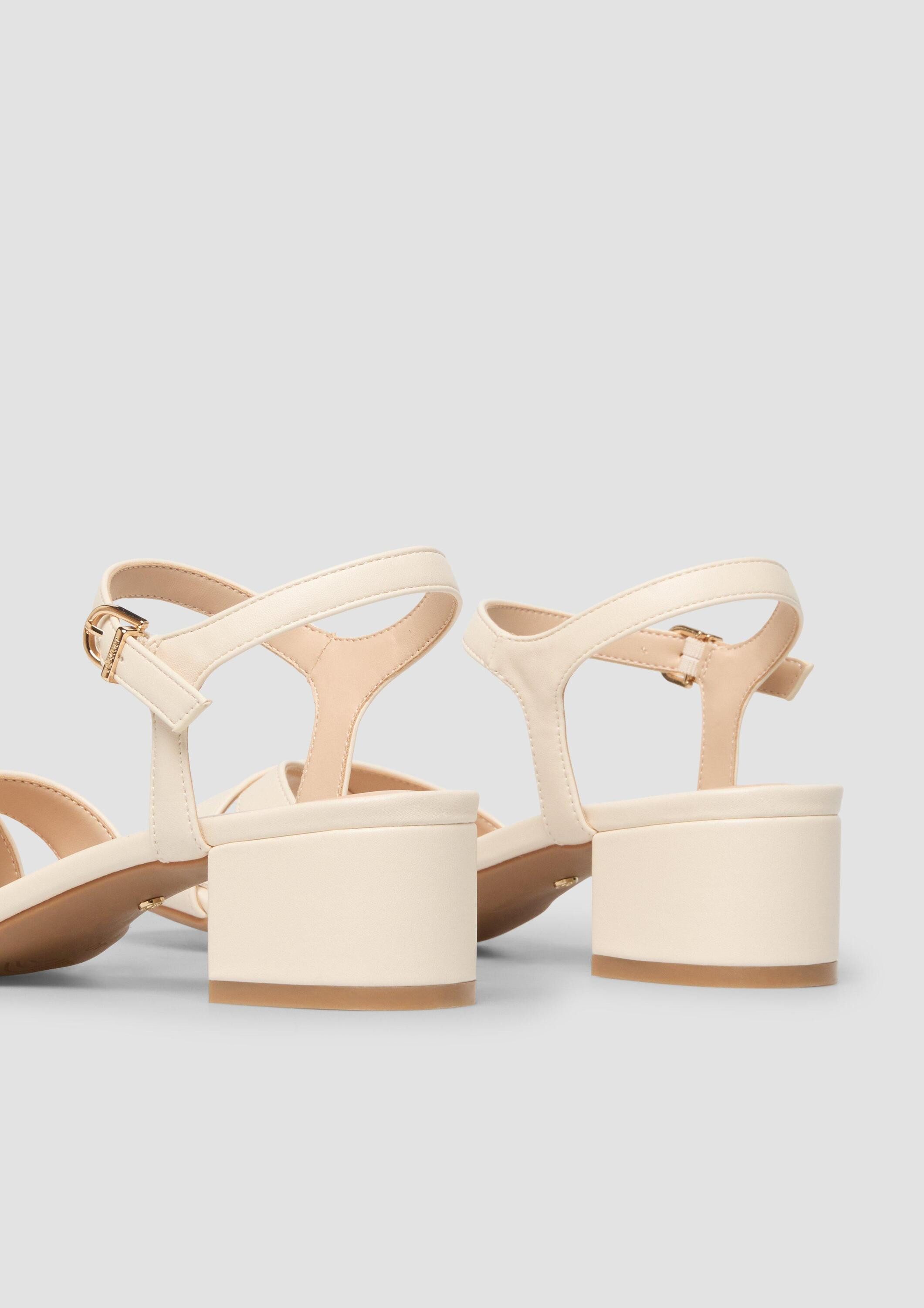 s.Oliver Pumps Sandale Pumps mit Blockabsatz in Leder-Optik