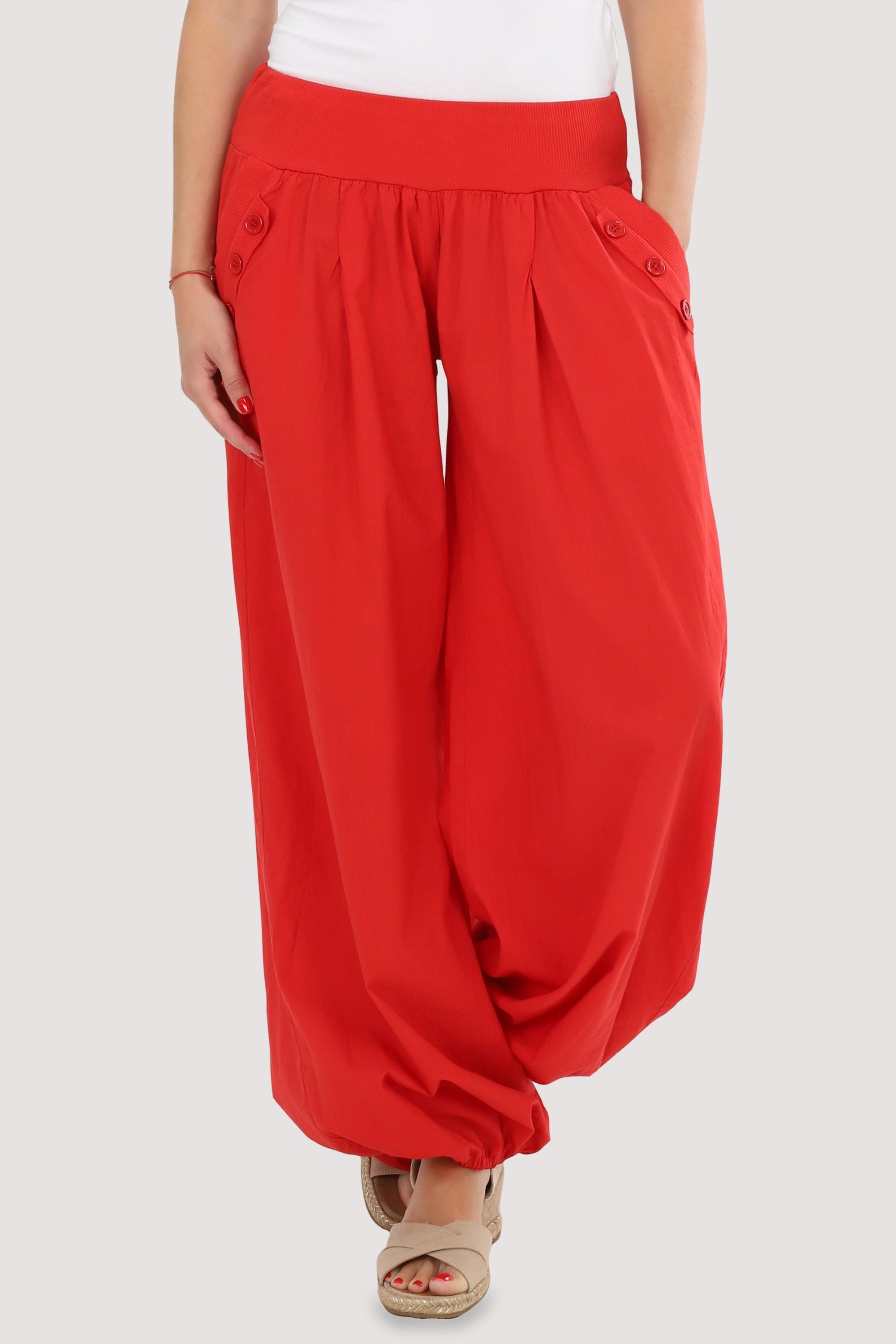 malito more than fashion Haremshose 23245P Sommer Aladinhose Freizeithose locker & lässig Einheitsgröße