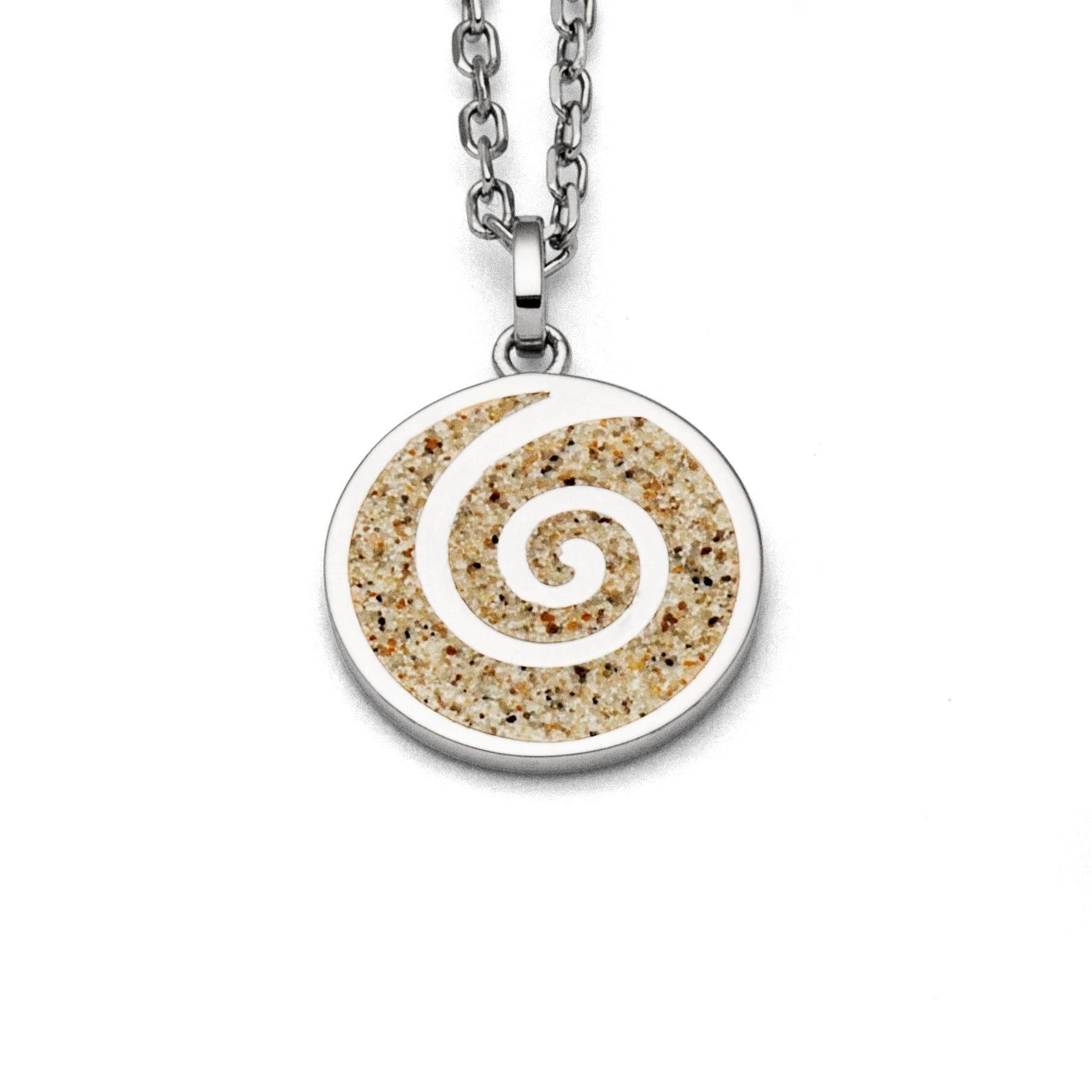 Kettenanhänger DUR Schmuck: Anhänger "Sandspirale 2.0" mit Strandsand P3767