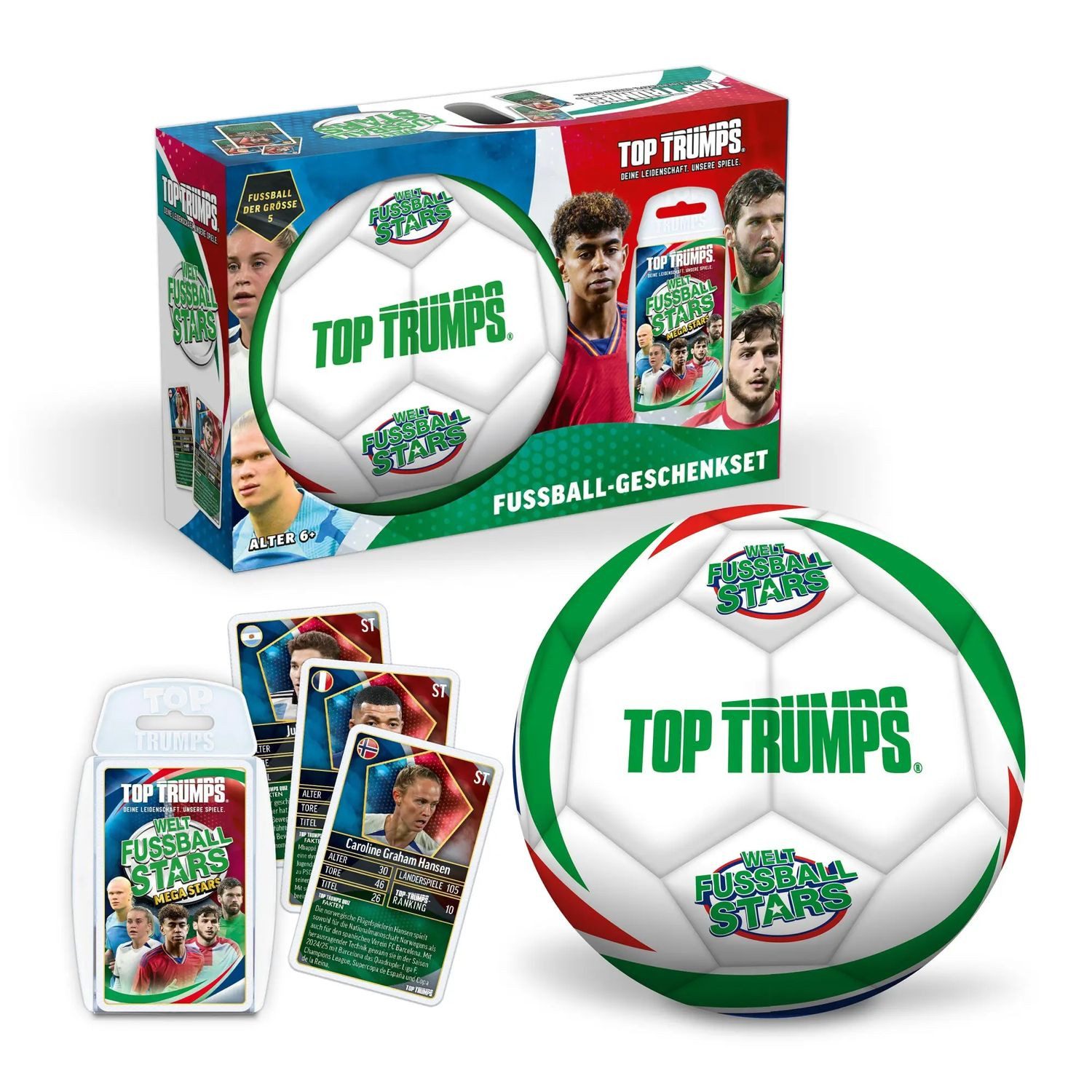 Winning Moves Spiel Top Trumps Geschenkset Weltfussball Stars (inkl. Fußball)