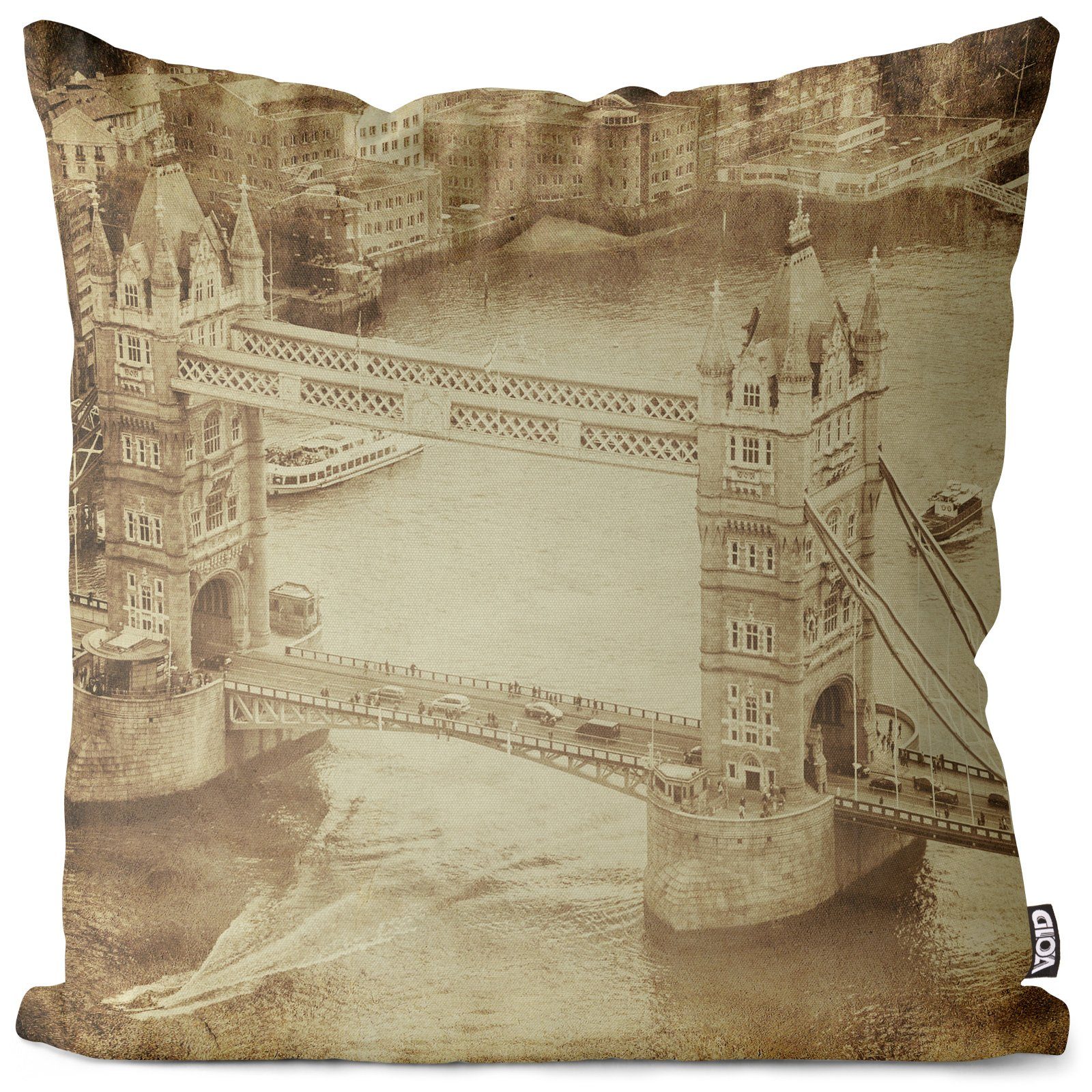 VOID Kissenbezug, (1 Stück), Retro Tower Bridge Vintage London England Britain Großbritannien Vere