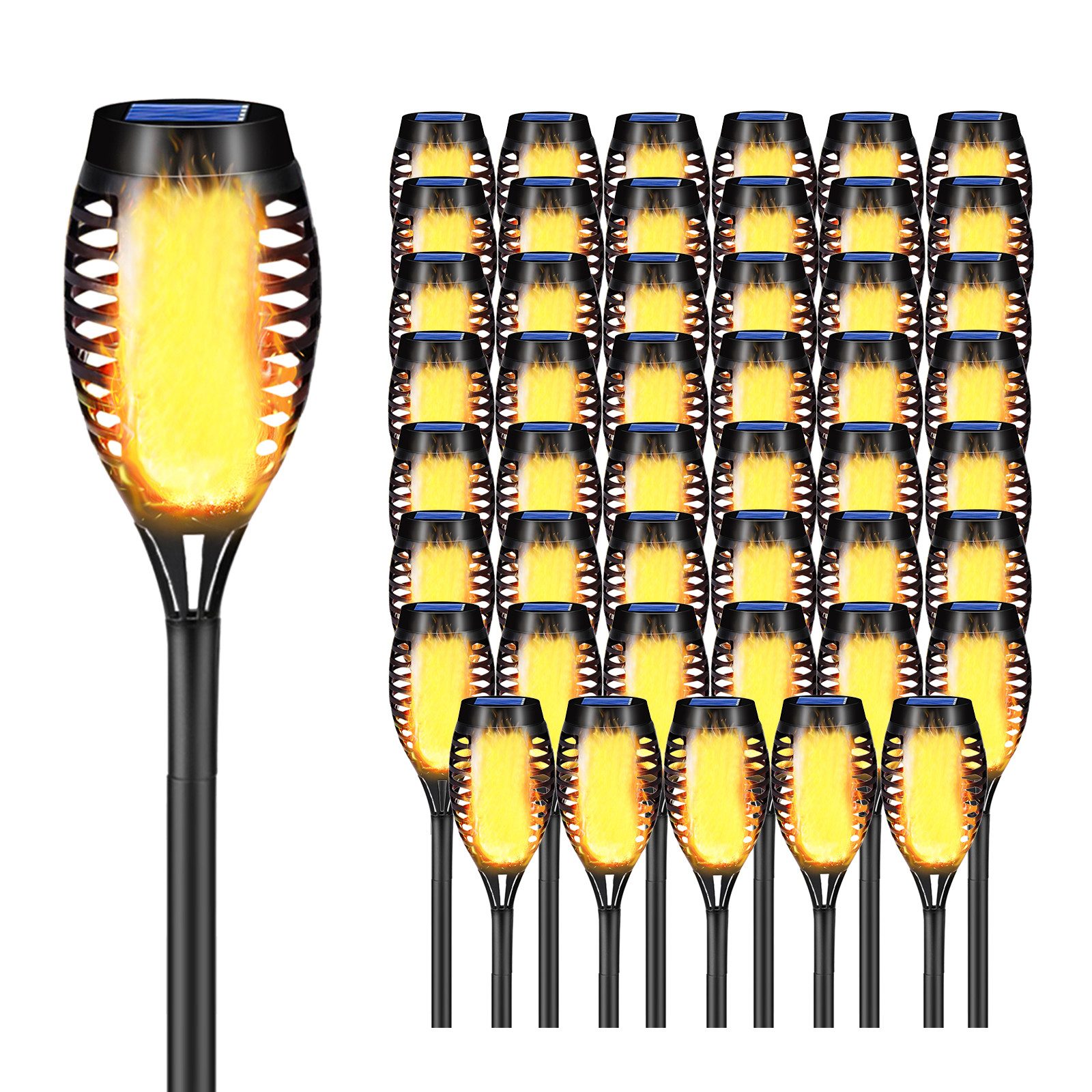 LQWELL LED Solarleuchte Solarleuchten Solar Fackellicht günstig online kaufen