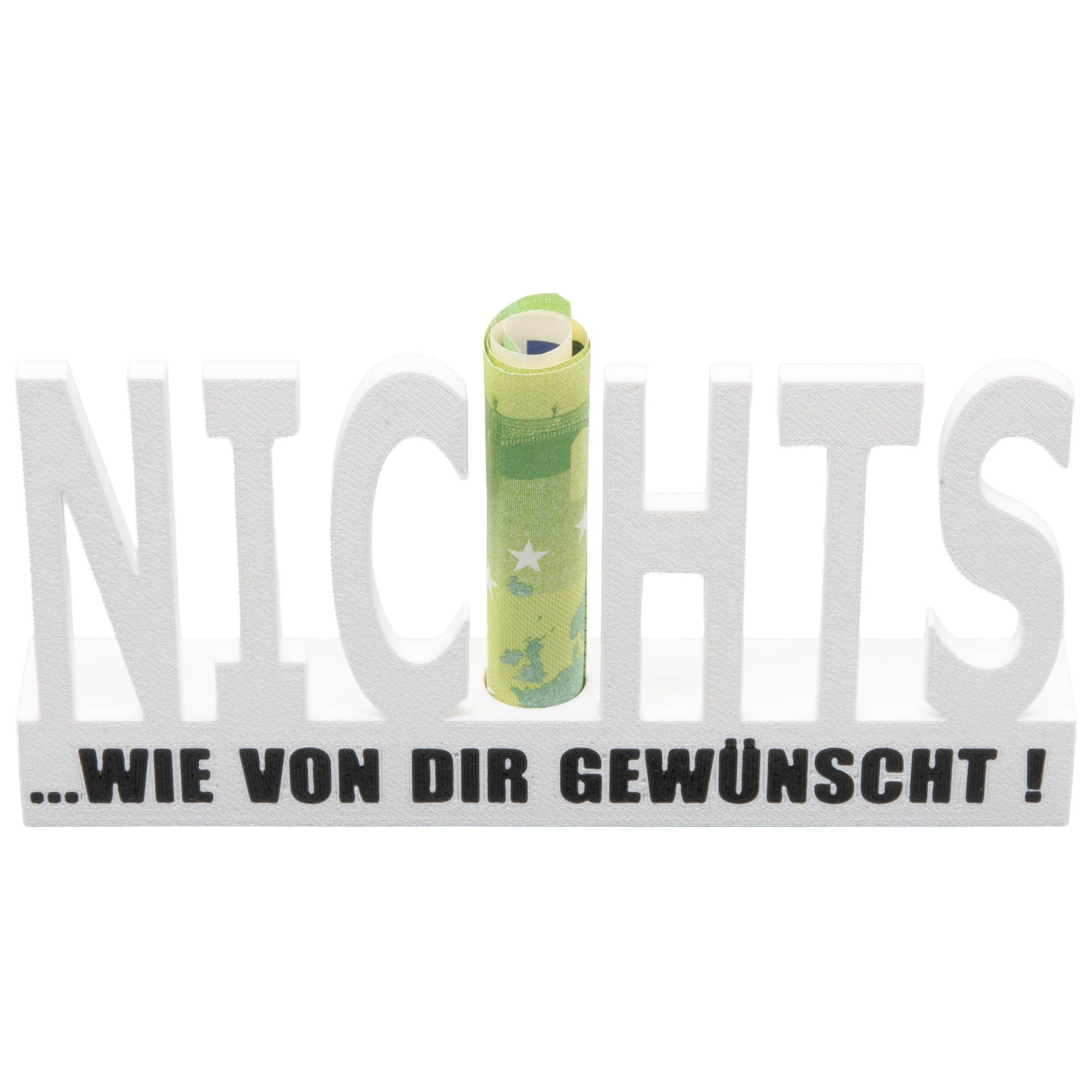 TSB Werk Geschenkpapier Geschenk Nichts NIX Geschenkidee Gutscheingeschenk, Geburtstag, Verpackung, NICHTS