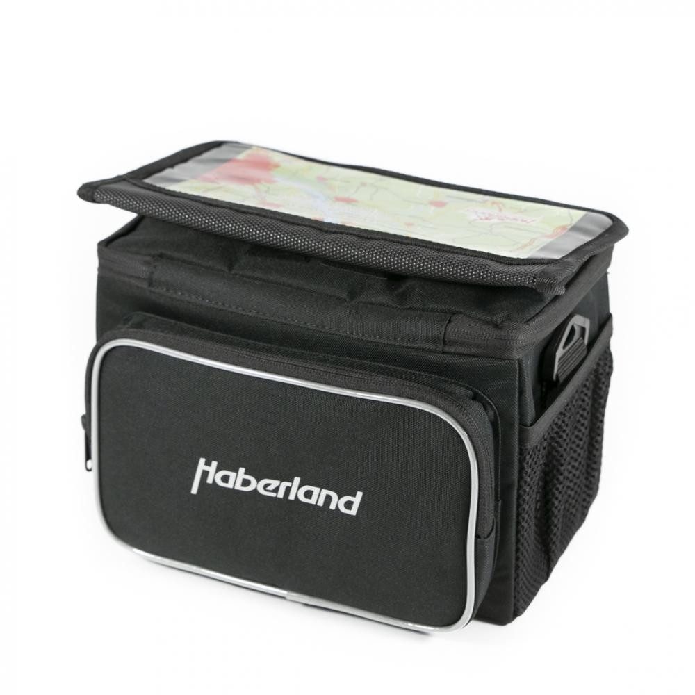 Haberland Fahrradtasche Haberland Lenkertasche 6l Classic schwarz - praktische Lenkertasche mi
