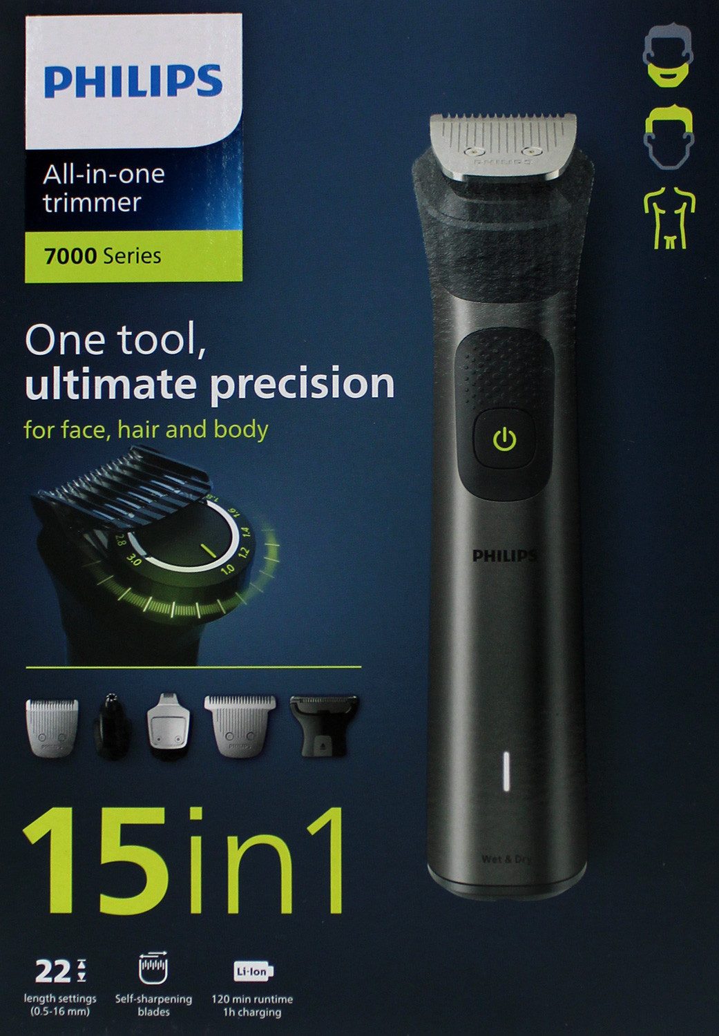 Philips Körper- und Bikinitrimmer Philips MG7940/15 Series 7000 All-in-One Trimmer mit 15 Aufsätzen