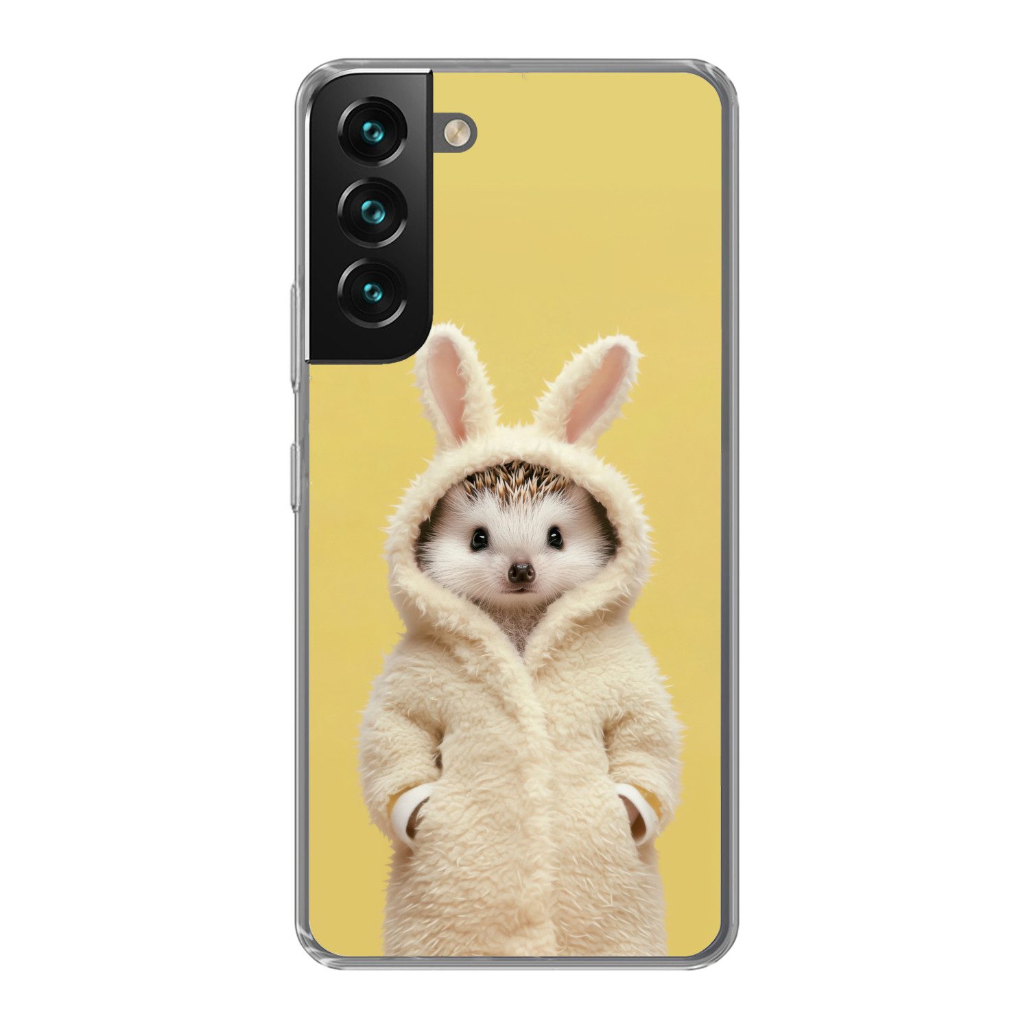MuchoWow Handyhülle für Samsung Galaxy S22 Igel - Osterhase - Kostüm, Phone Case, Silikon, Schutzhülle Dünn