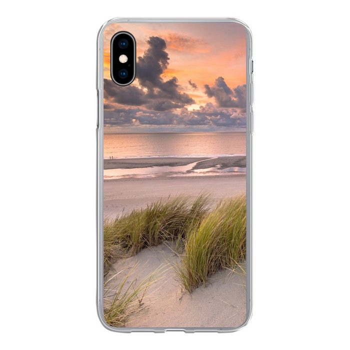 MuchoWow Handyhülle Sonnenuntergang - Düne - Strand - Pflanzen - Meer Handyhülle Apple iPhone Xs Smartphone-Bumper Print Handy