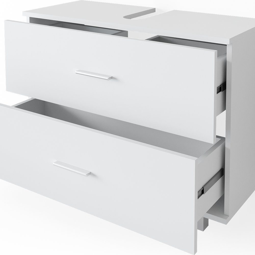 Vicco Waschbeckenunterschrank Ilias, Weiß, 80 x 60.8 cm Drehbar