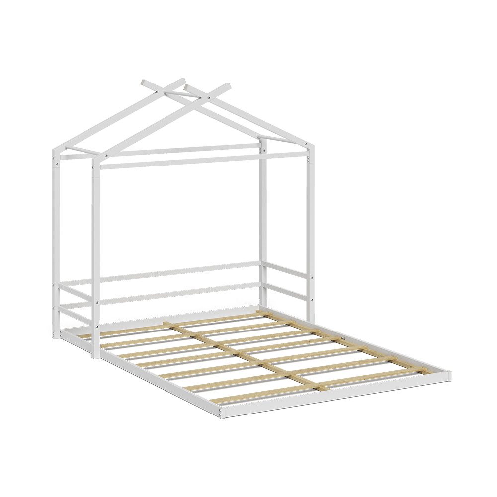 VitaliSpa® Hausbett Roofy, Weiß, 140x200