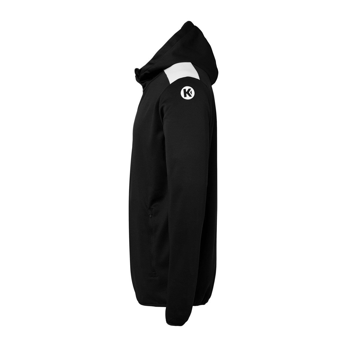 Kempa Trainingsjacke Kapuzenjacke Emotion 27 Full-Zip (angenehmes Tragegefül) schwarz/weiss