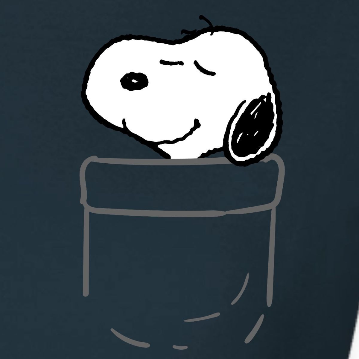 Spreadshirt T-Shirt Peanuts Snoopy In A Pocket Taschen-Design Frauen T-Shirt (1-tlg) Slim Fit, fällt klein aus