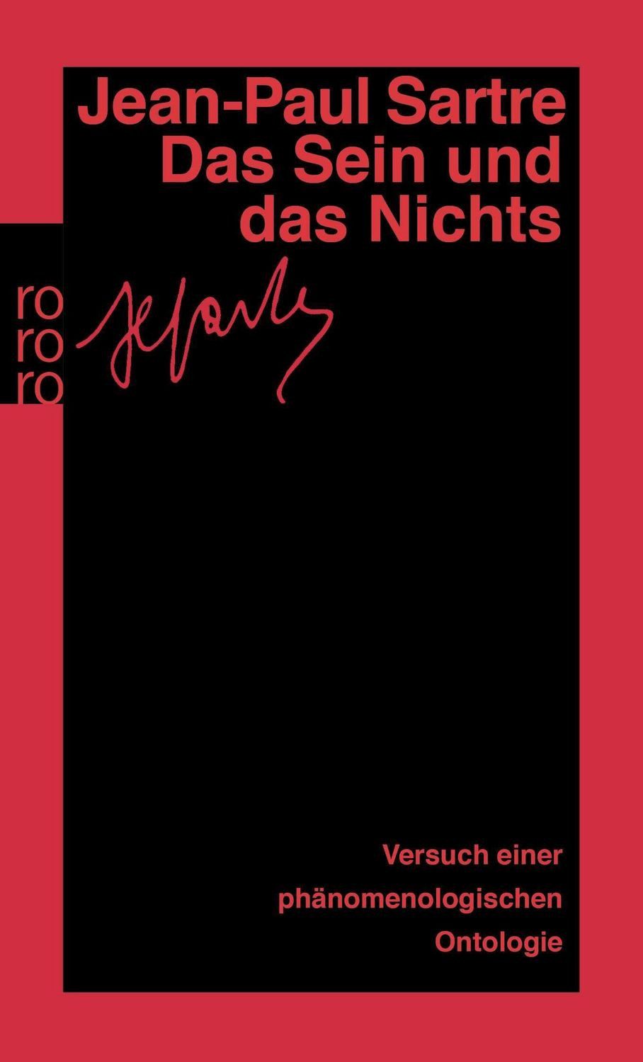 Das Sein und das Nichts / Jean Paul Sartre