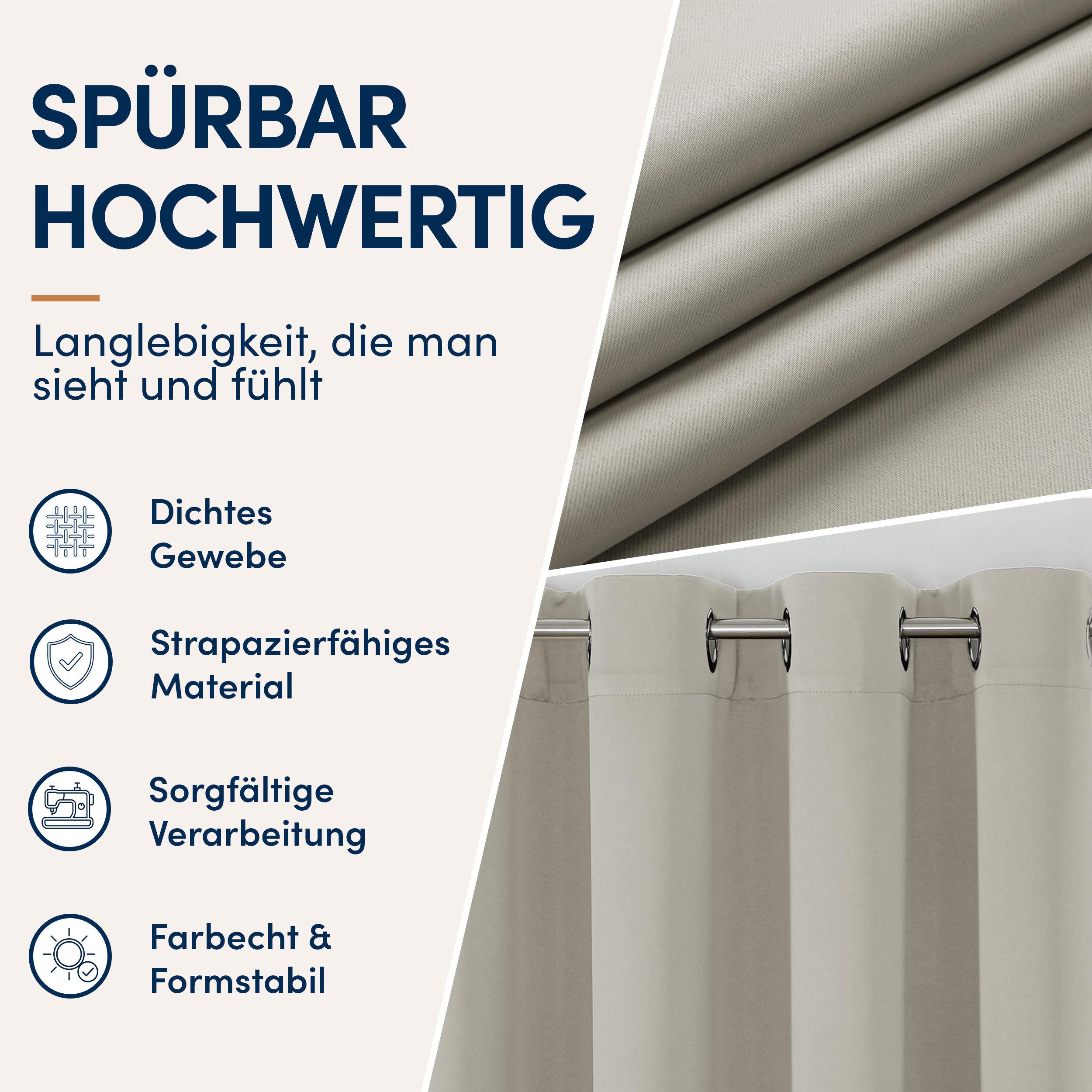 Stoffschmiede Gardine, Blickdicht, Raumverdunkler, Ösen
