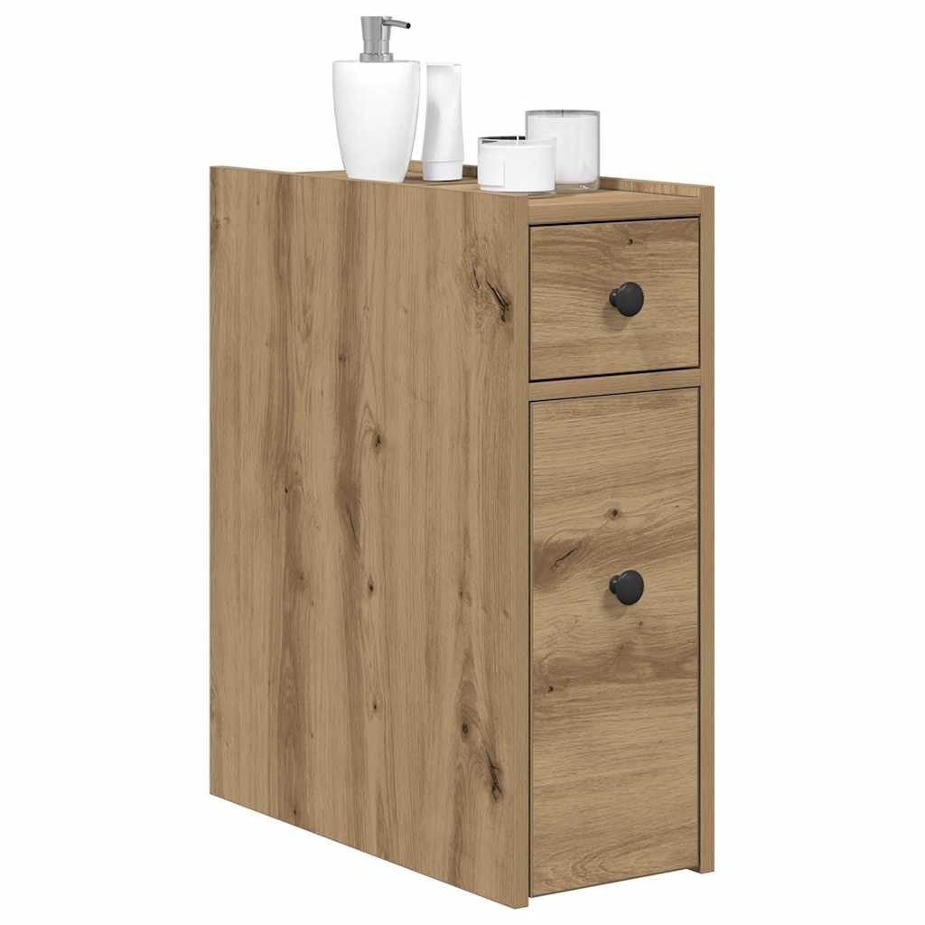 vidaXL Fächerschrank Badschrank Schmal mit Rollen günstig online kaufen