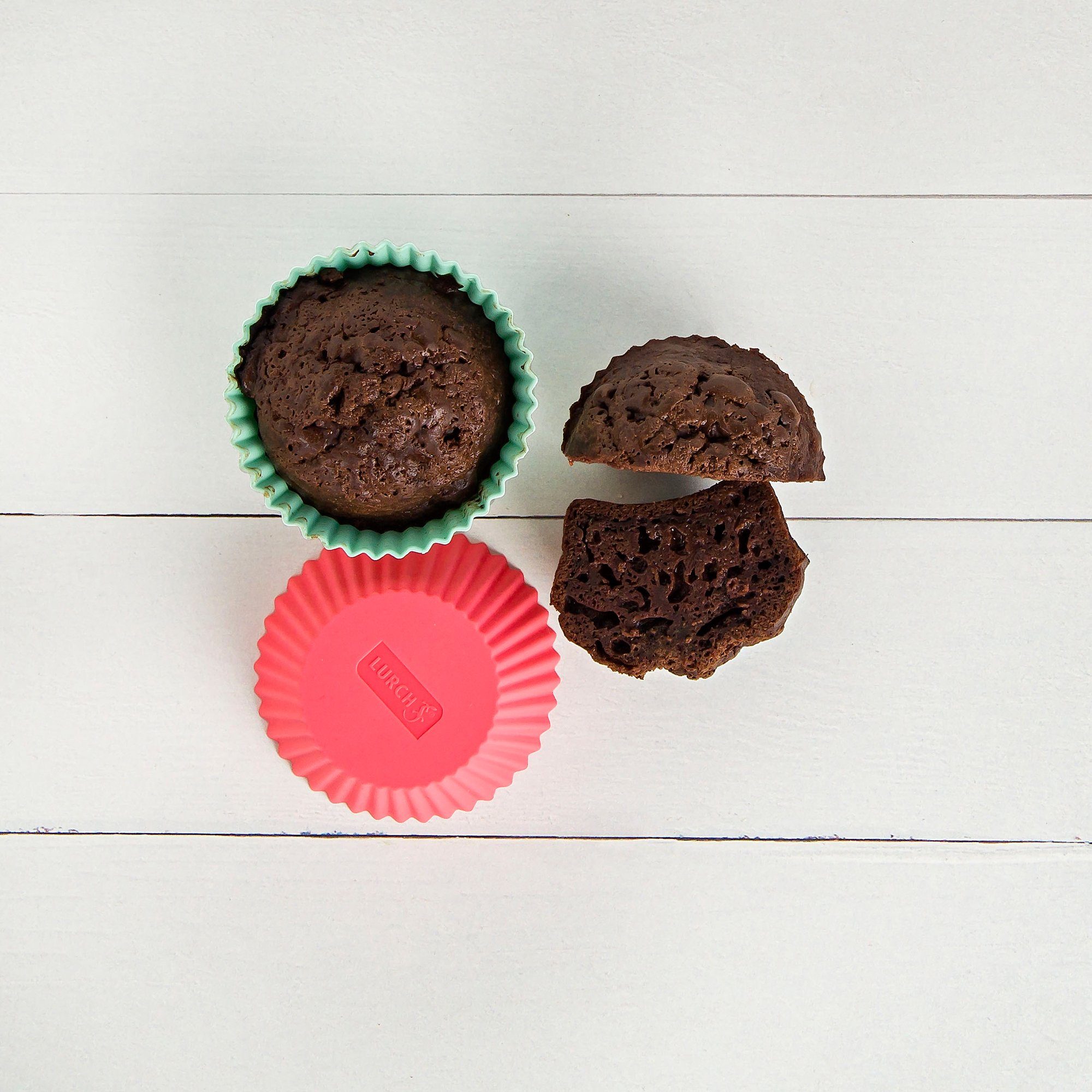 Lurch Backform Muffinförmchen Silikon 12er Set Pastelfarben Mix