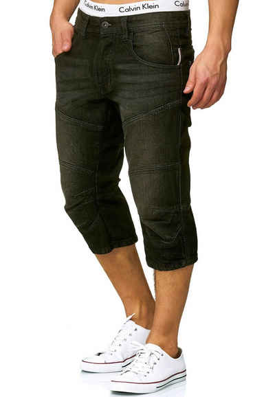 INDICODE Herren 3/4 Jeans Denim Shorts Bermuda kurze Hose Karierte Cargo Leinen 