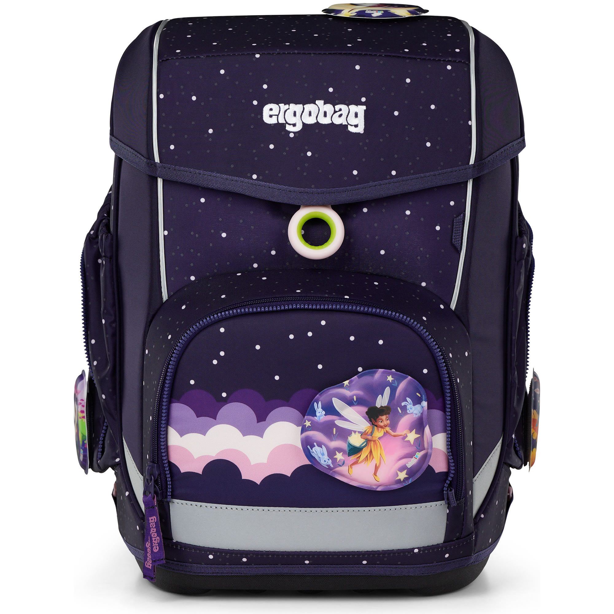 ergobag Schulranzen Cubo 5tlg inkl Sportbeutel Federmappe Schlampermäppchen und Kletties