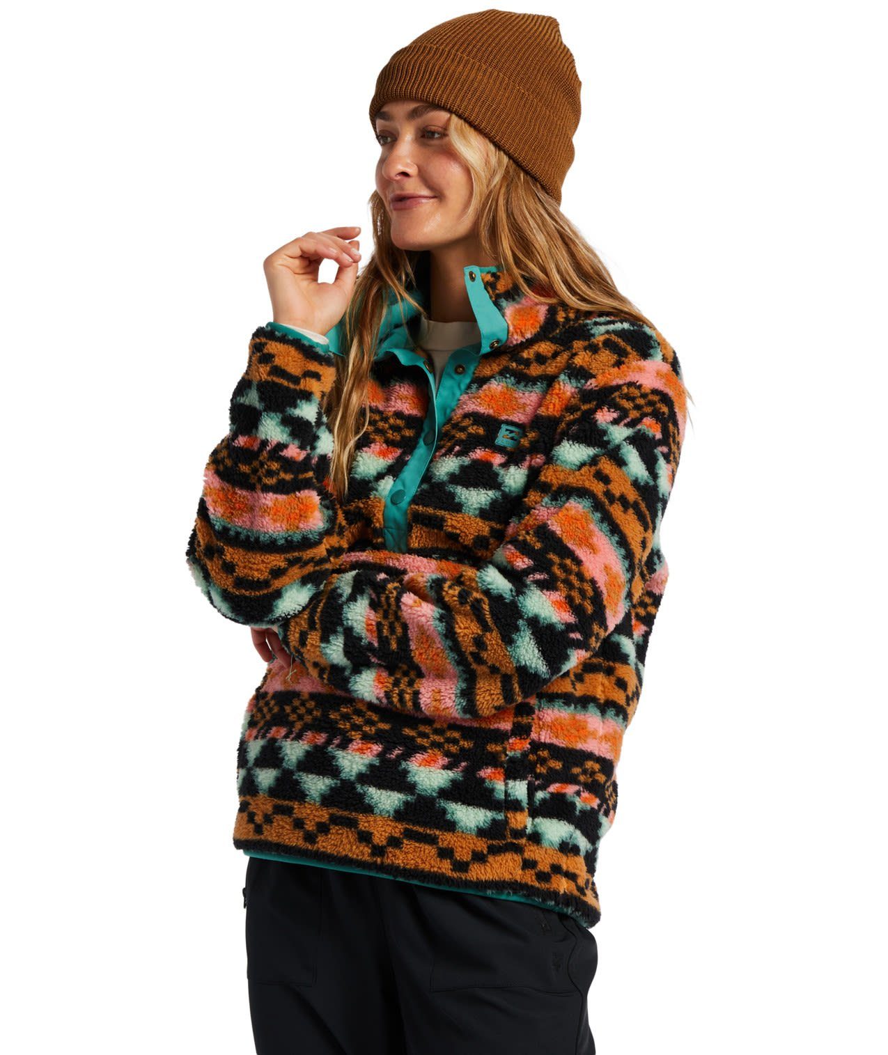 Switchback Multi Fleecepullover Damen W Billabong Billabong Pullover Sweater Black