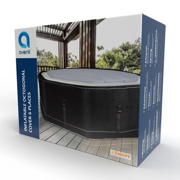 Avenli Pool-Abdeckplane Spa Abdeckung Whirlpool (Achteckiger Deckeleinsatz 154x154x18 cm)