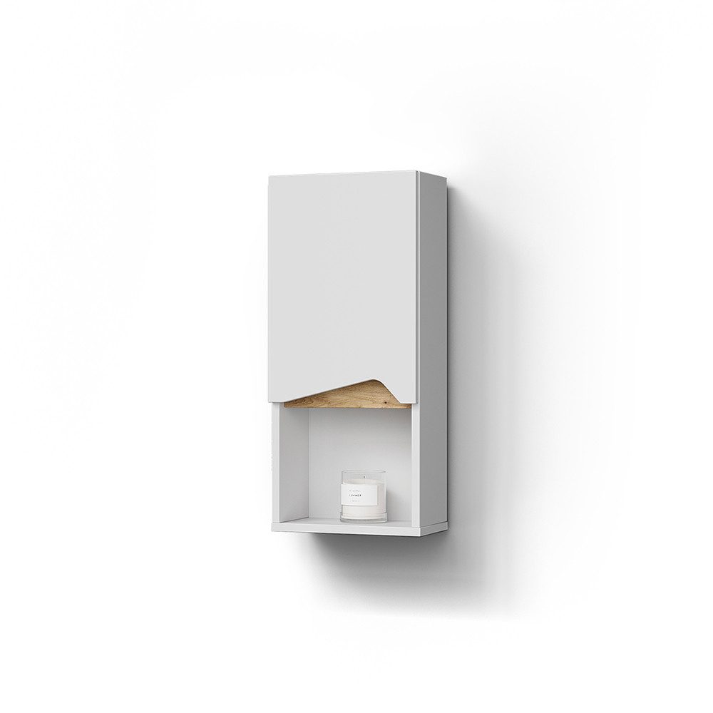 Livinity® Hängeschrank Timavo, Weiß/Artisan-Eiche, 30 x 67 cm mit Tür und offenem Fach (1-St)