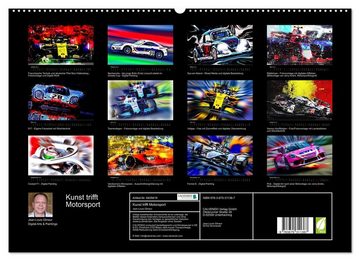 CALVENDO Wandkalender Kunst trifft Motorsport (Premium, hochwertiger DIN A2 Wandkalender 2023, Kunstdruck in Hochglanz)