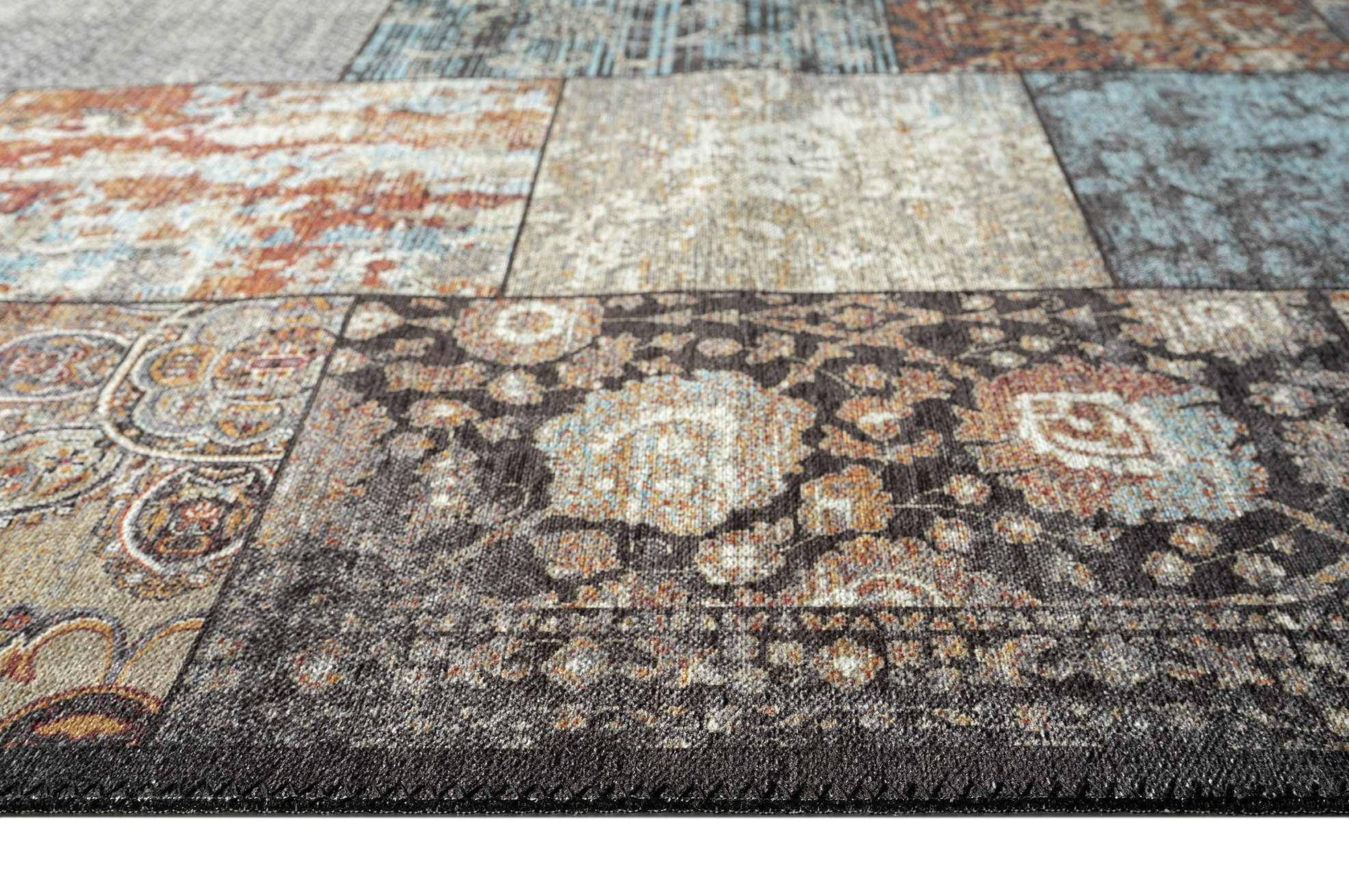 Teppich Elira Teppich Flachgewebe, Robust, carpet, Rechteck Design, Used Look, Modernes the