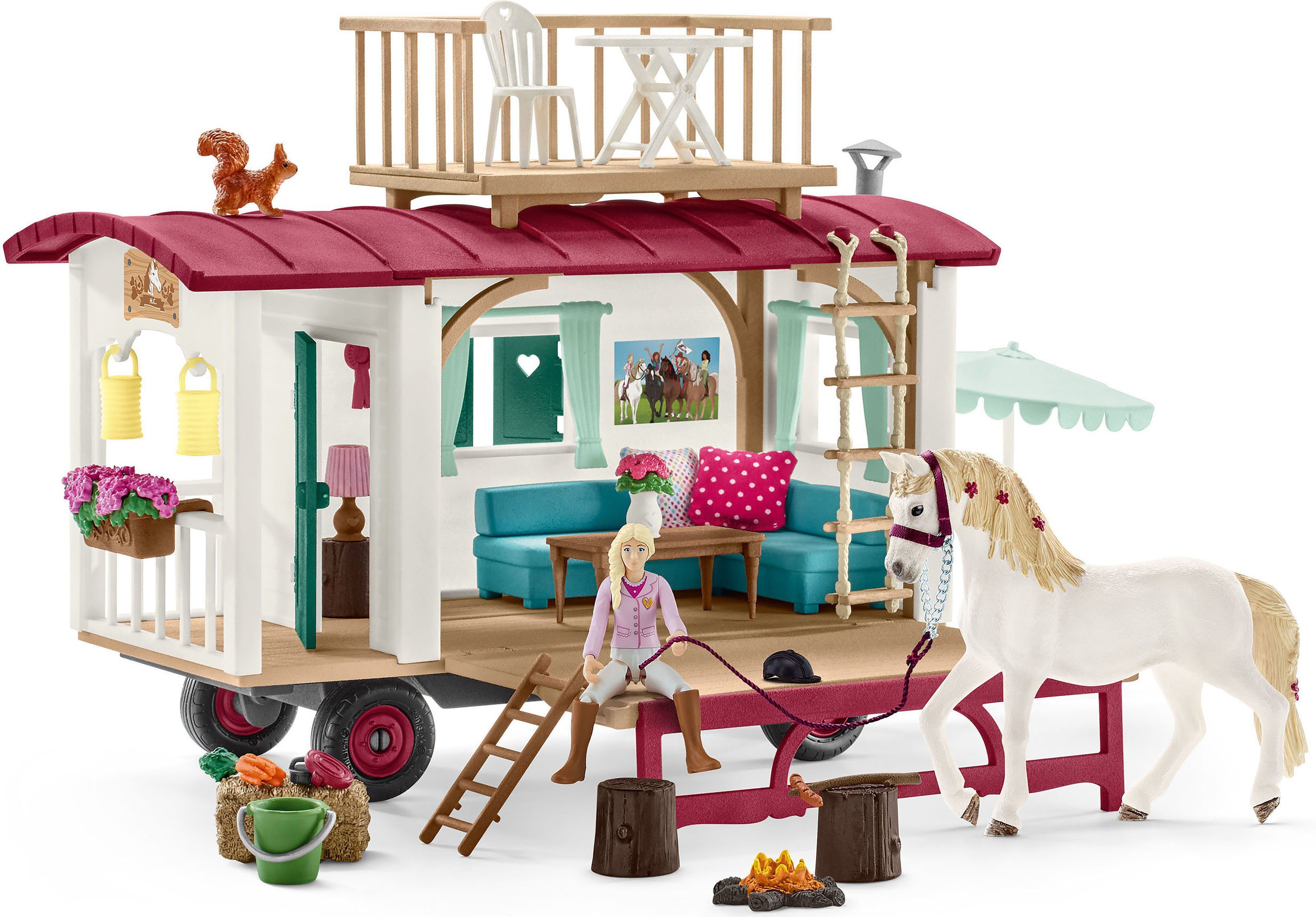 Schleich® Spielwelt HORSE CLUB, Wohnwagen für geheime Club-Treffen (42593)