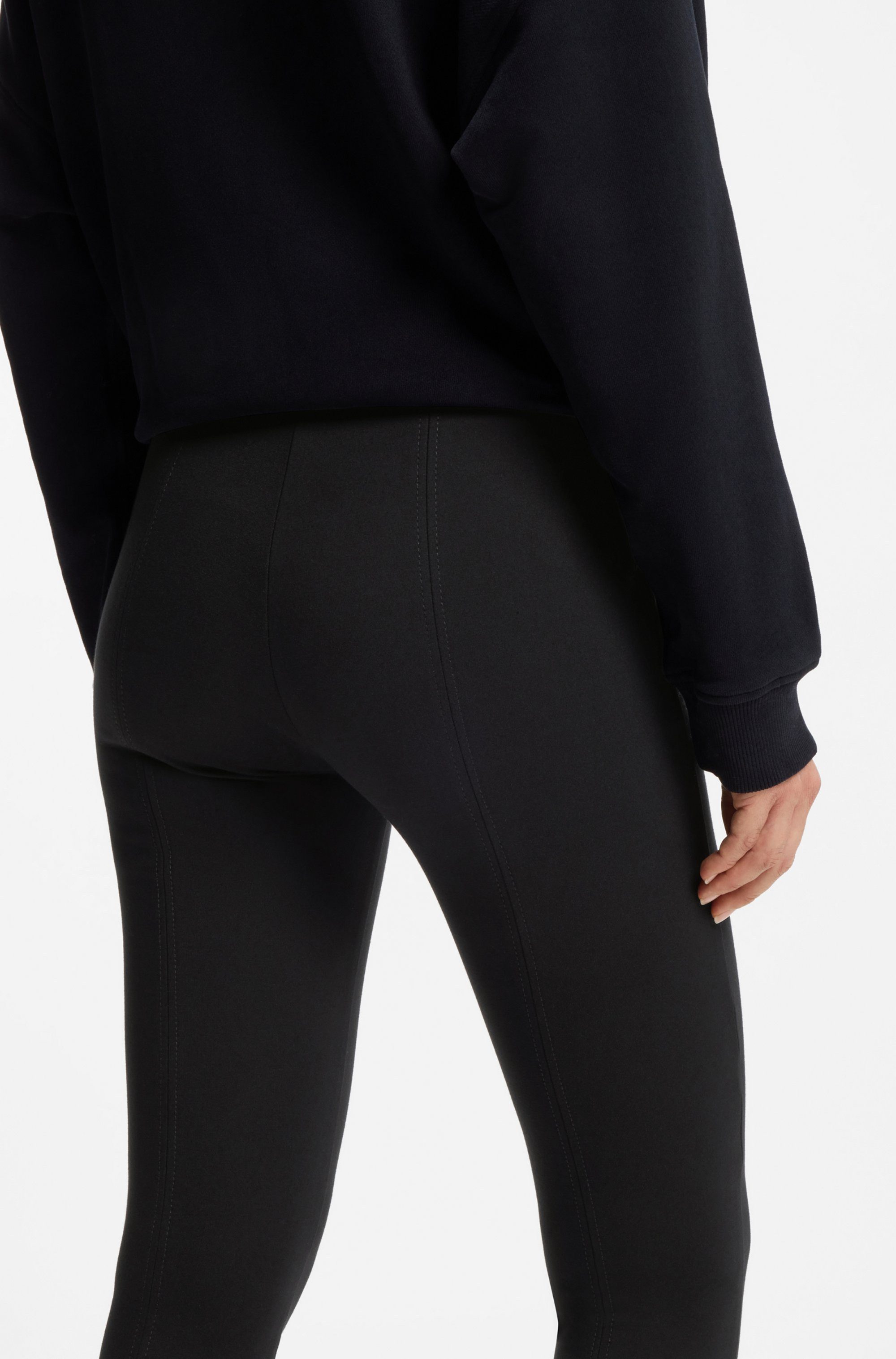 BOSS ORANGE Jerseyhose Tegging Premium Damenmode im Slim Fit, Leggings aus Punto-Milano-Stoff