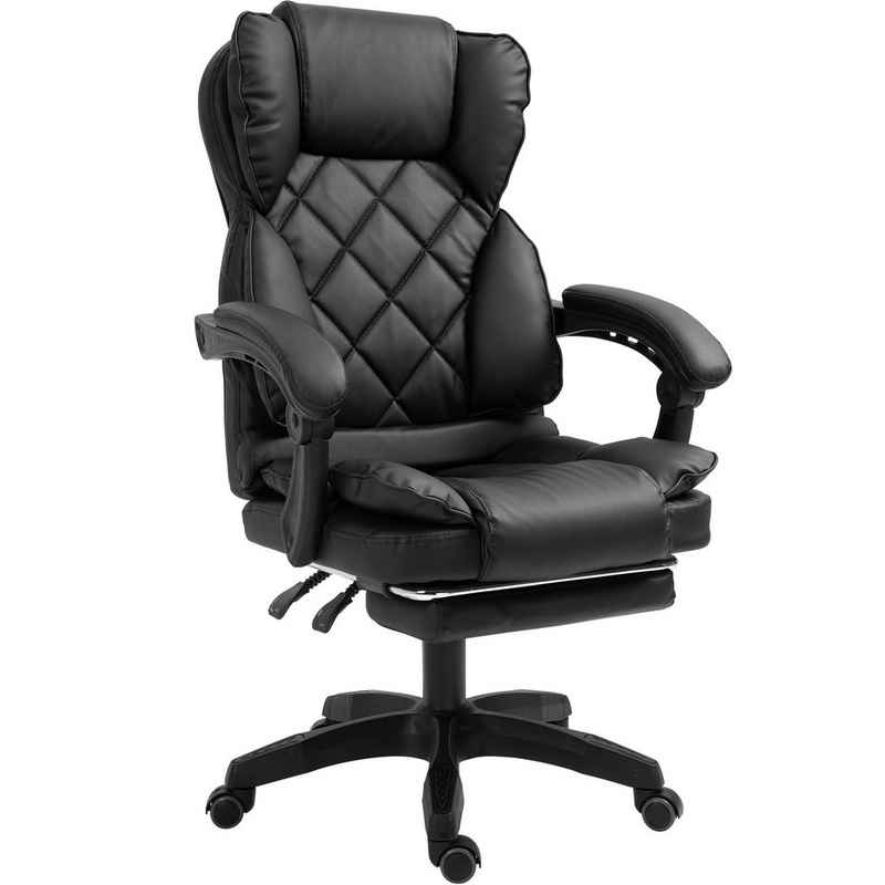 TRISENS Chefsessel Sokrat (1 Stück), Bürostuhl mit Fußstütze und Polsterung Home Office Chair in Lederoptik