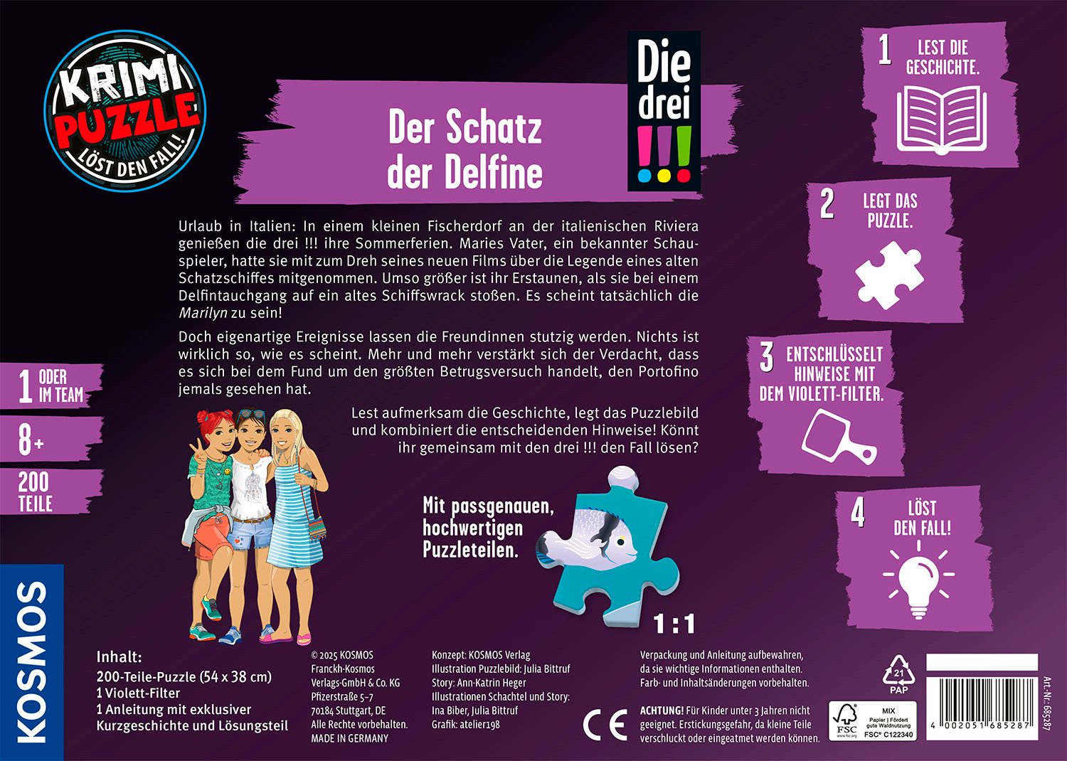 Kosmos Puzzle Krimipuzzle Die drei !!! günstig online kaufen