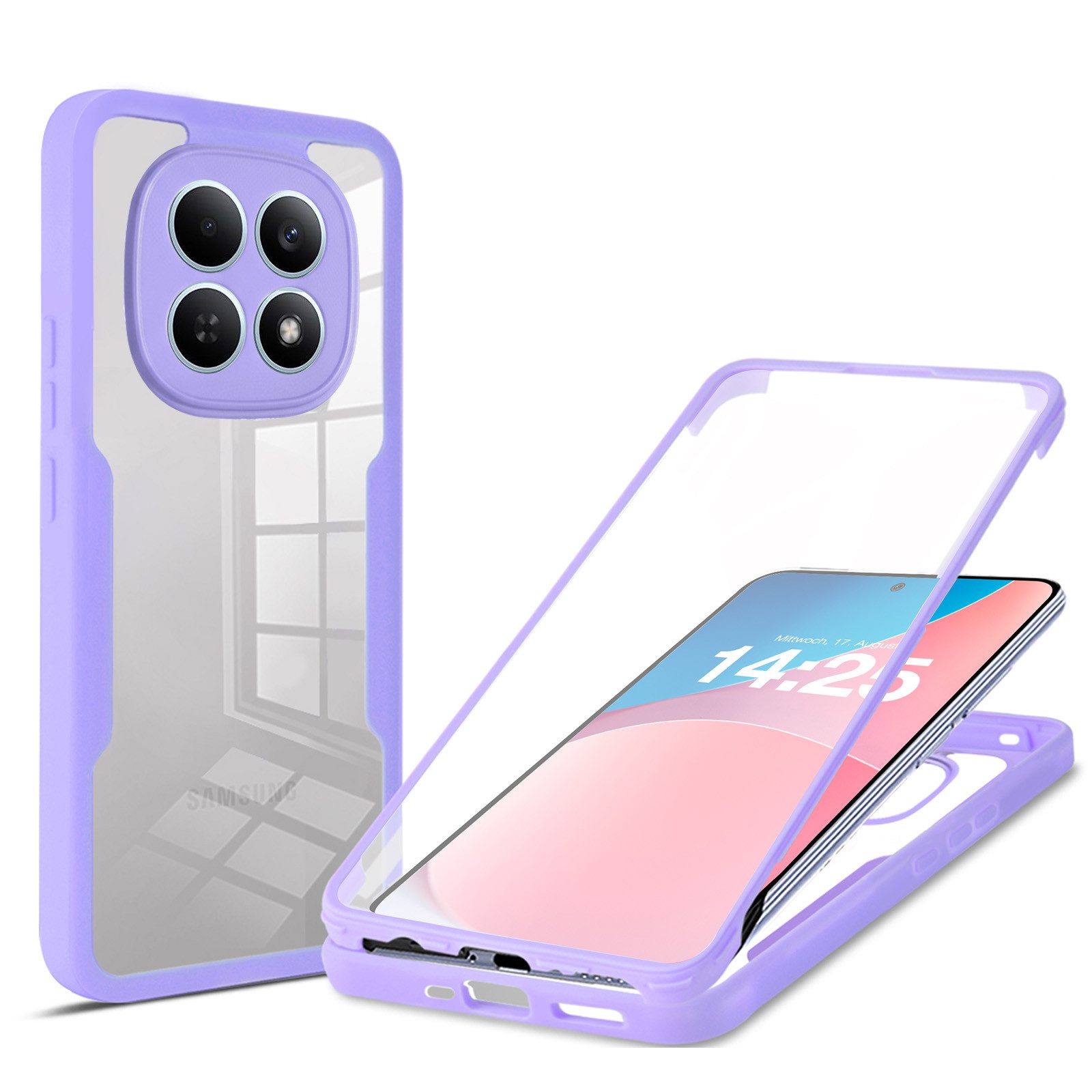 Tec-Expert Handyhülle 360 Grad Handy Hülle für Xiaomi Redmi Note 15 5G 6.77 Zoll, 6.77, Rundum Schutz Cover Case Bumper robust Vollschutz
