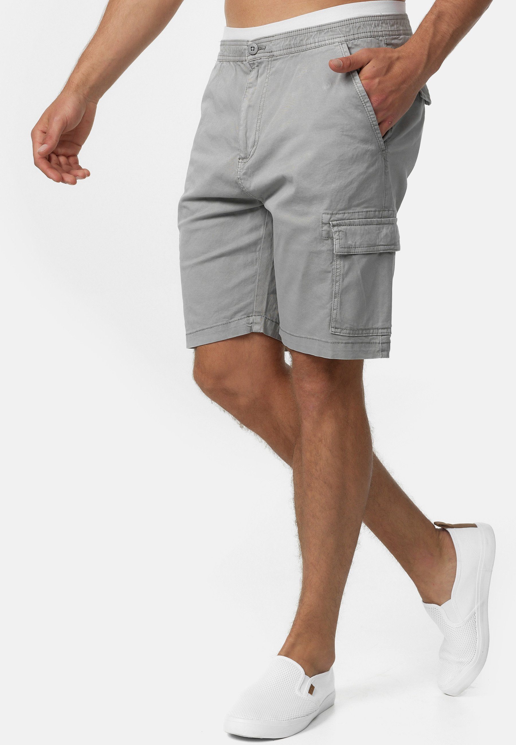 Indicode Cargoshorts Herren Kinnaird Cargo Shorts Herrenshorts aus elastischer Baumwoll-Qualität