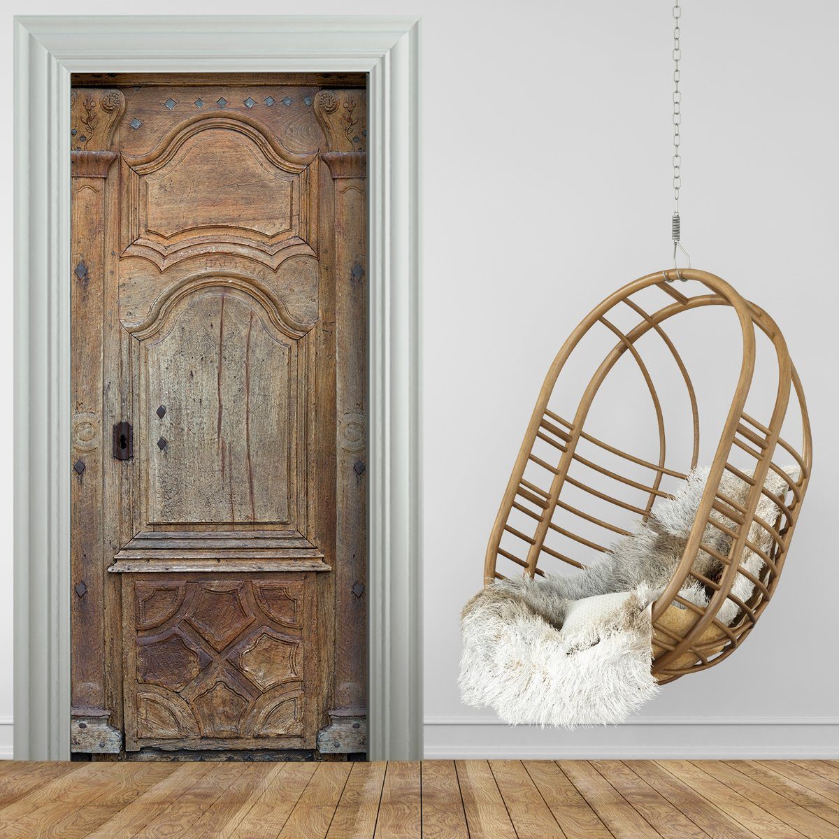 Stickerprofis Türtapete KLOSTERTUER, Premiumklasse, selbstklebend