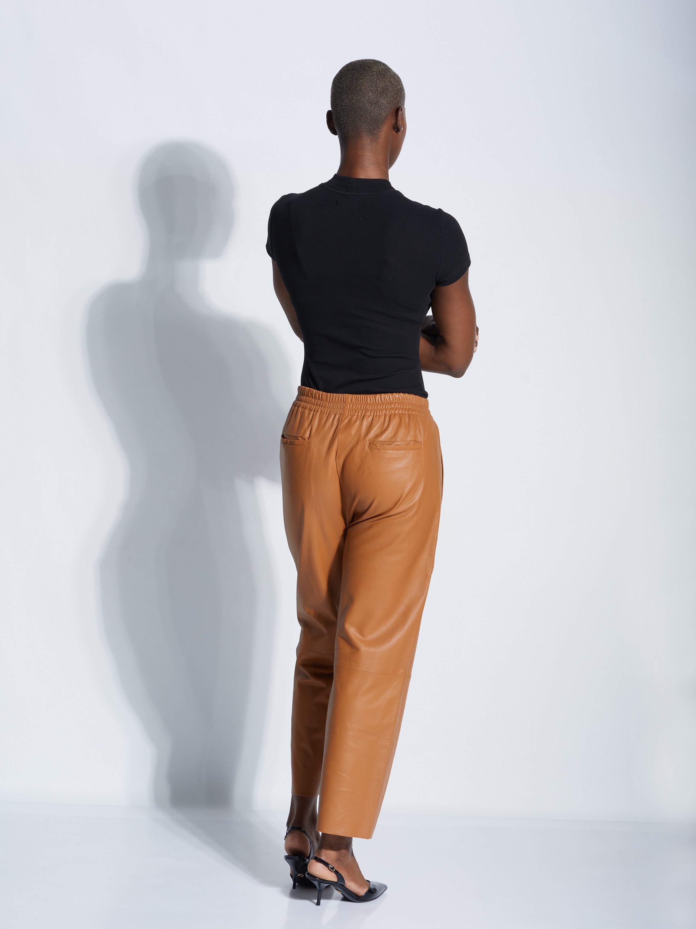 PINKO Lederimitathose Pinko Hose