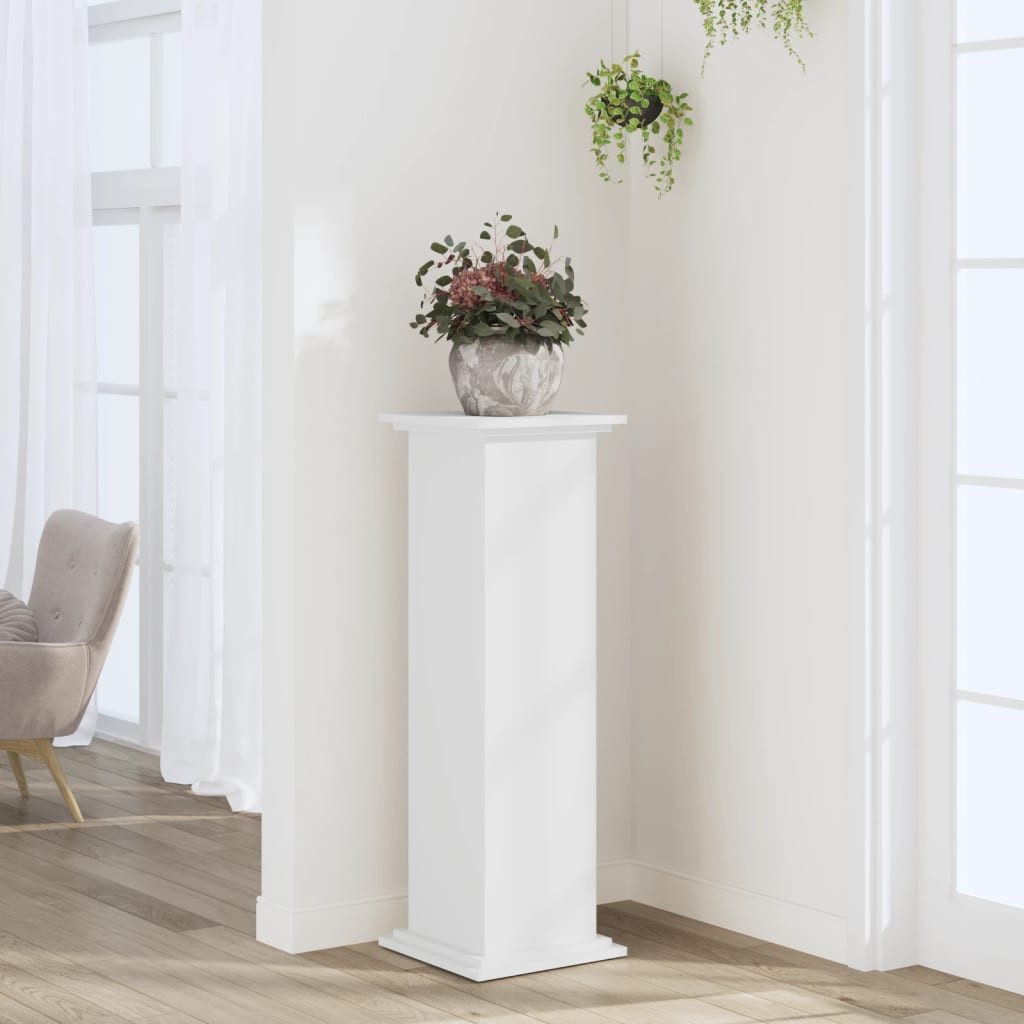 vidaXL Blumenständer 33 x 33 x 100 cm Blumenständer Pflanzenständer Weiß Spanplatte
