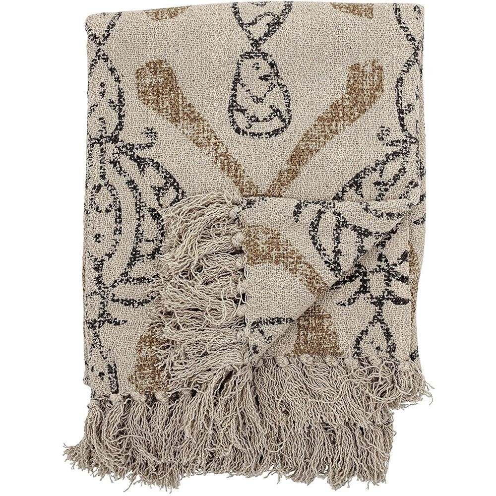 Bloomingville Tagesdecke Freddy, natur, aus Baumwolle, 160 x 130 cm, Kusche günstig online kaufen
