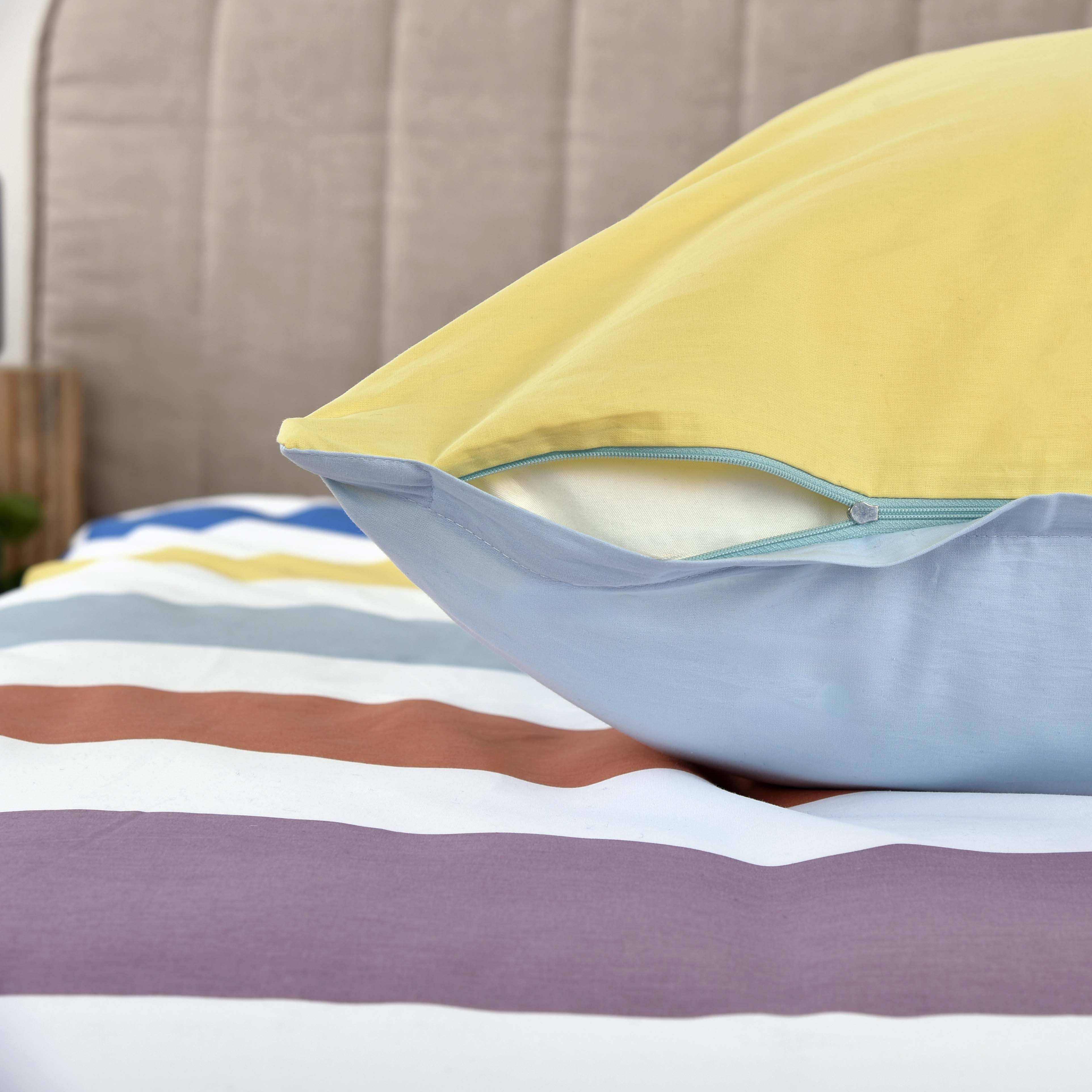 TOM TAILOR HOME Bettwäsche COLORED STRIPES in Gr. 135x200cm, 155x220cm, 200x220cm oder 100x135cm, Renforcé, 2 teilig, new bedroom, gewebtes Label