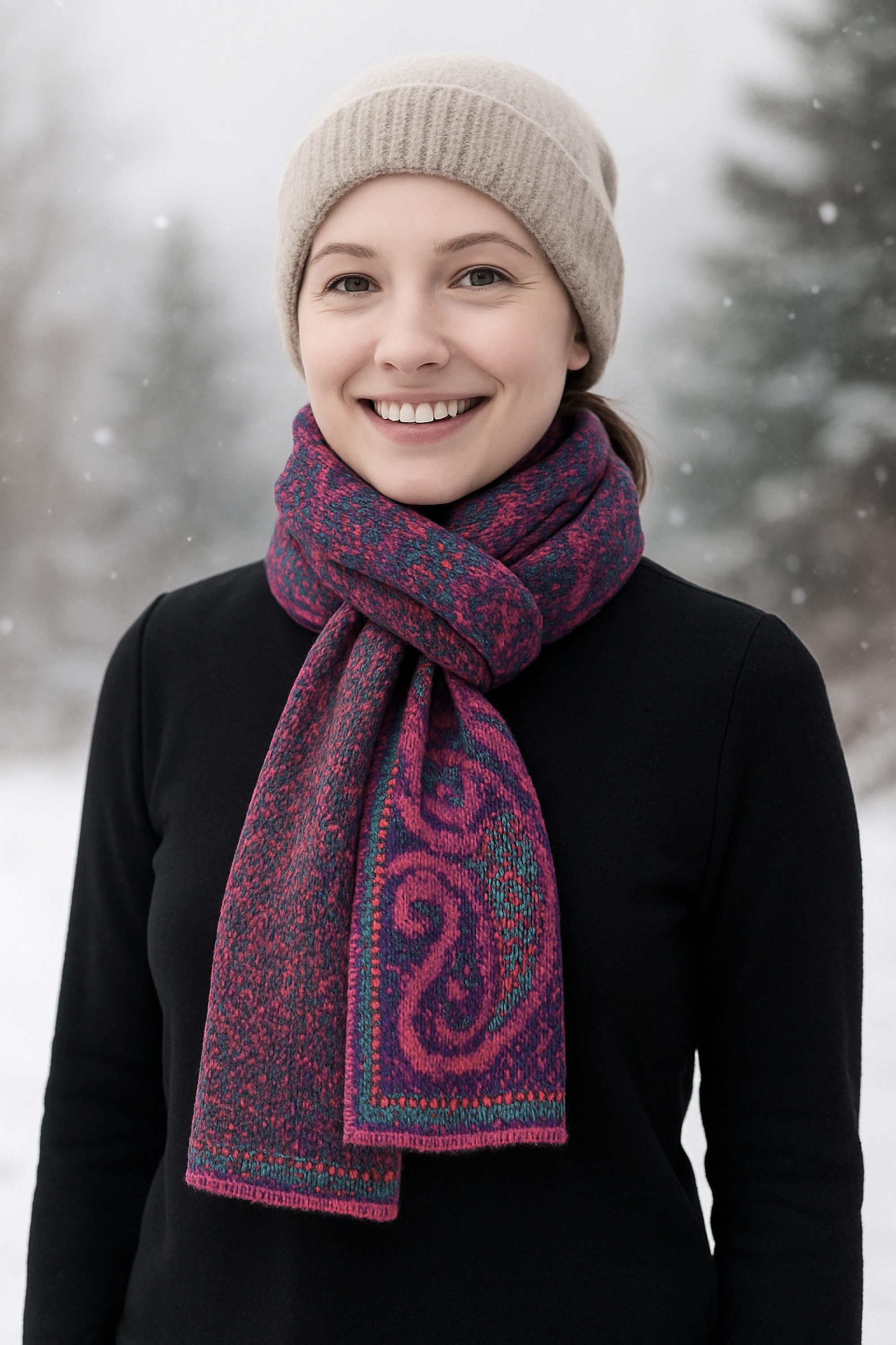 COLLEZIONE ALESSANDRO Wollschal Paisley, (1-St), Made in Italy, modische Farbgebung