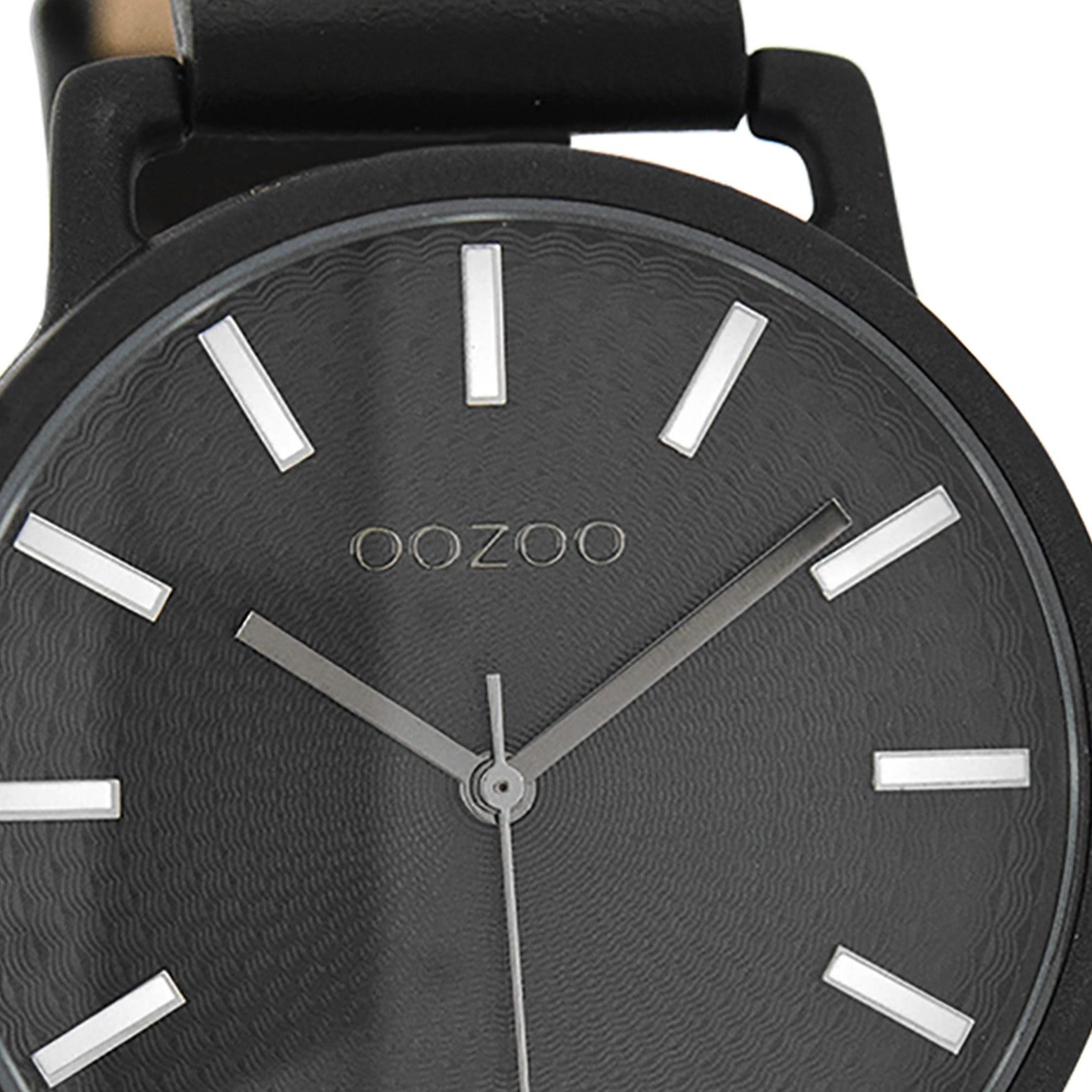 OOZOO Quarzuhr Oozoo Damen Uhr Casual matt Leder, (Analoguhr), Damenuhr rund, groß (ca. 40mm) Lederarmband, Casual-Style