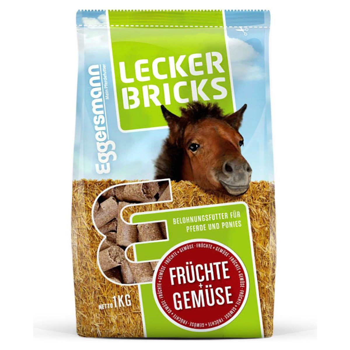 Eggersmann Lecker Bricks Früchte & Gemüse 1 kg, Trockenfutter für: Farming