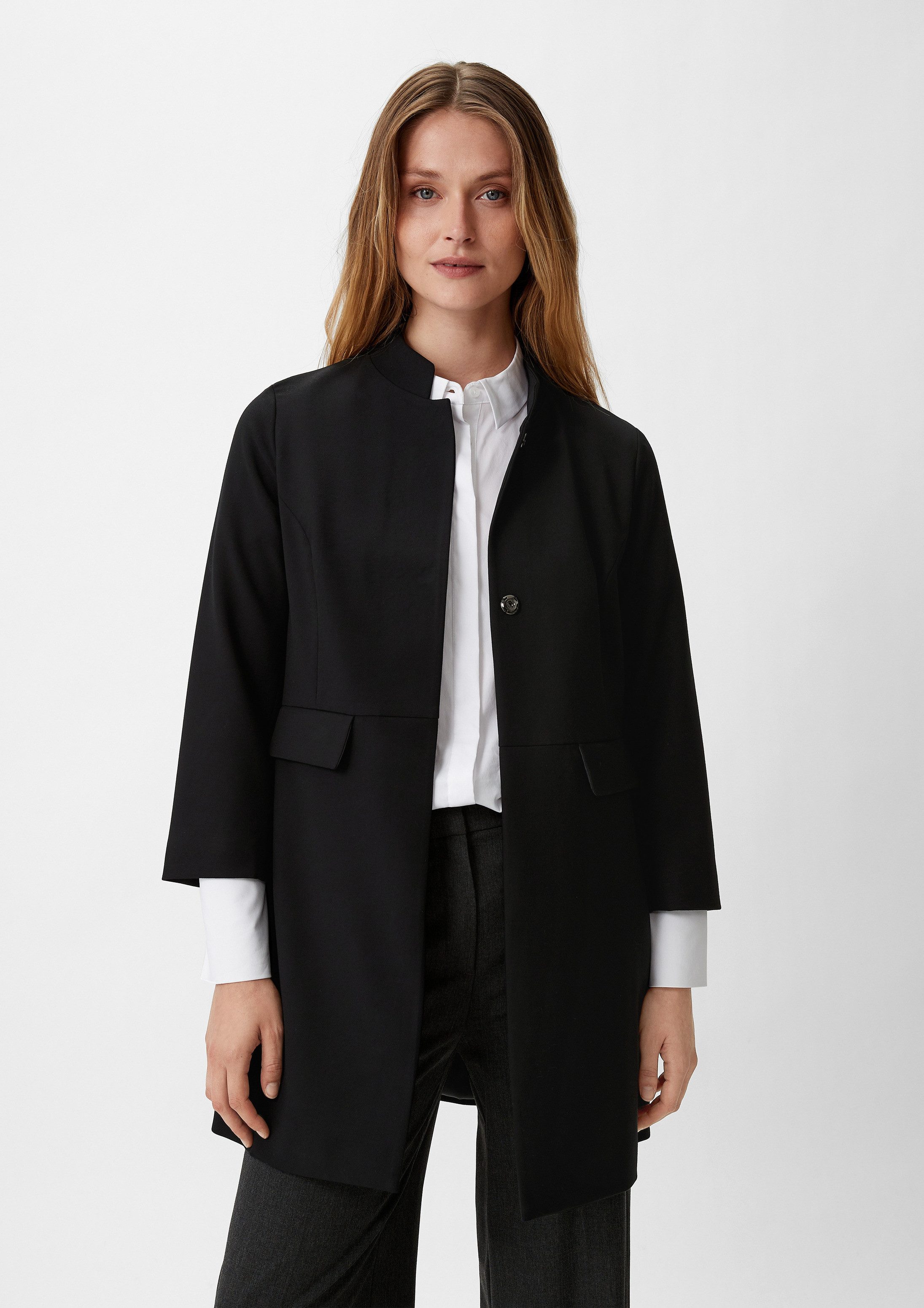 comma Jackenblazer Indoor-Blazer Blazer mit Stehkragen